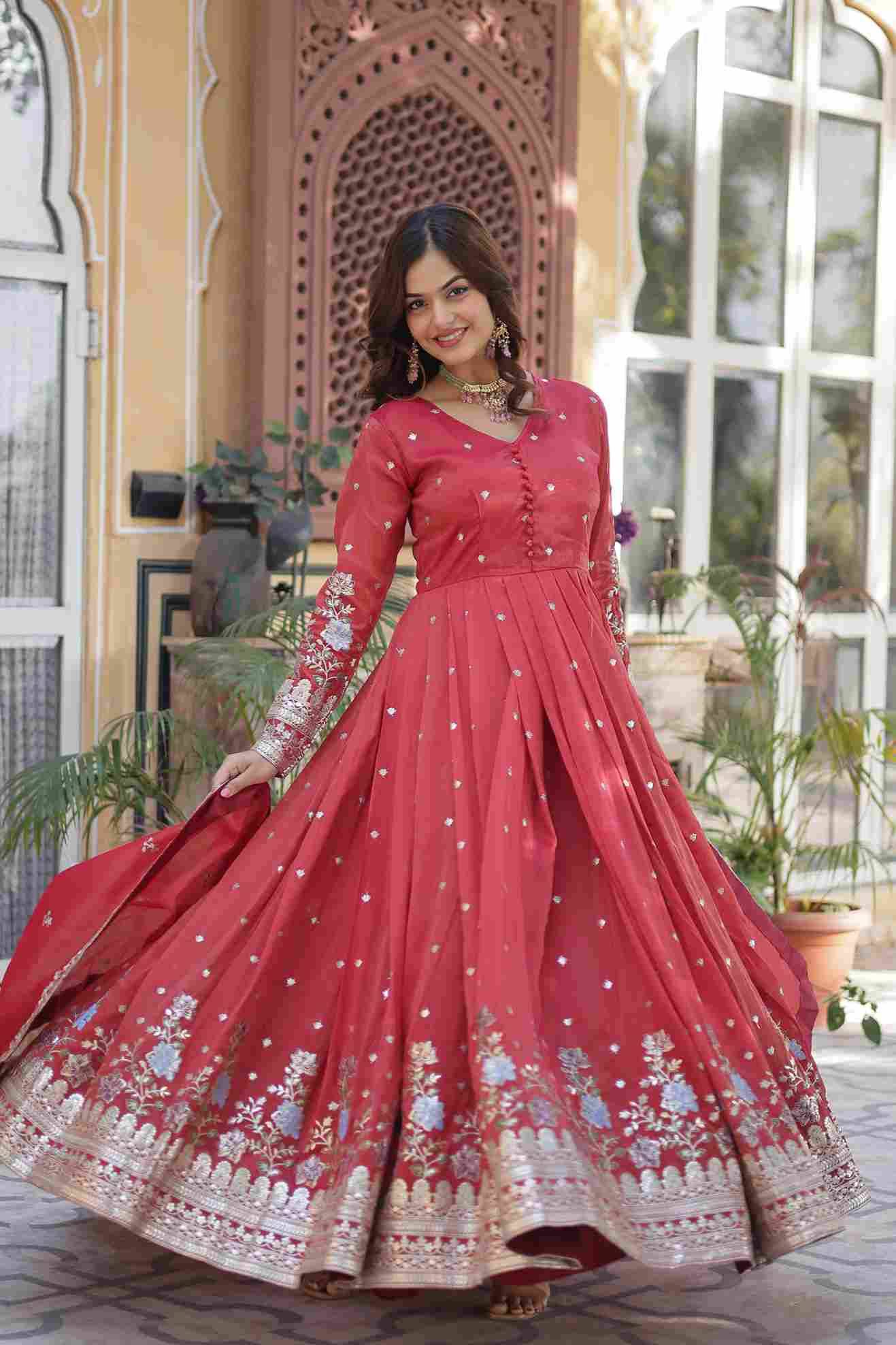 Sf-1021 By Fashid Wholesale 01 To 02 Series Designer Beautiful Collection Occasional Wear & Party Wear Viscose Cosmos Gowns At Wholesale Price