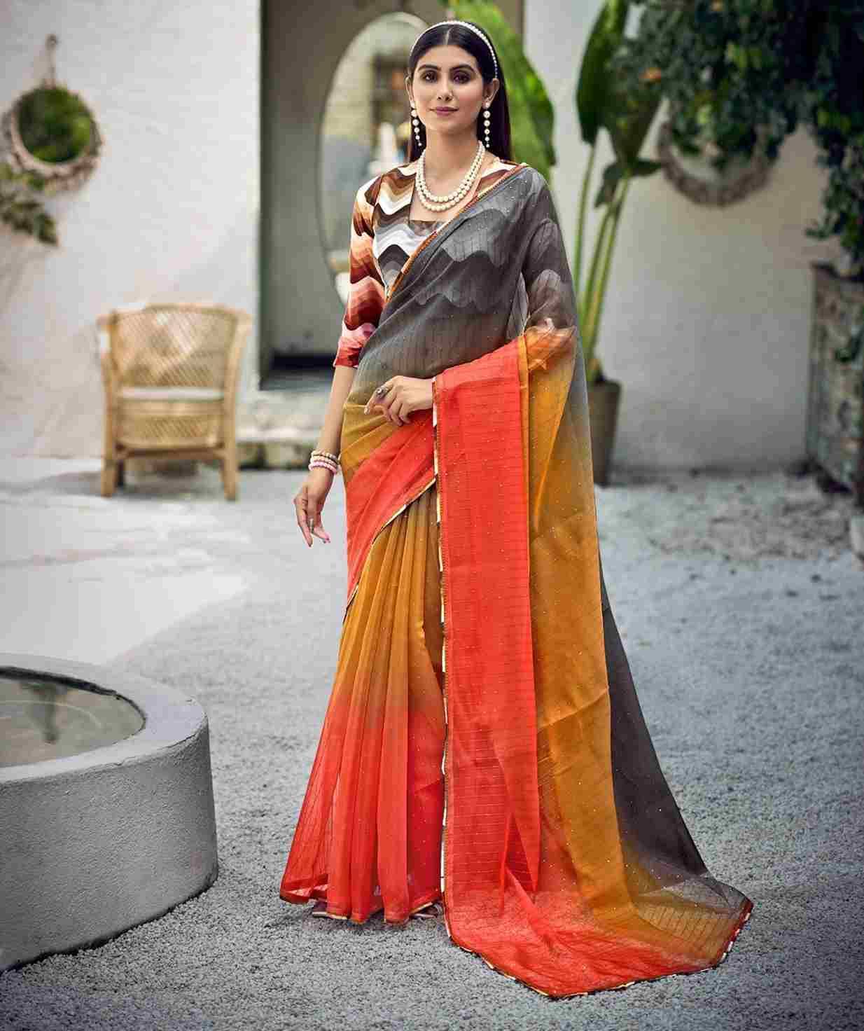 Sandhya By Fashid Wholesale 71001 To 71008 Series Indian Traditional Wear Collection Beautiful Stylish Fancy Colorful Party Wear & Occasional Wear Organza Sarees At Wholesale Price