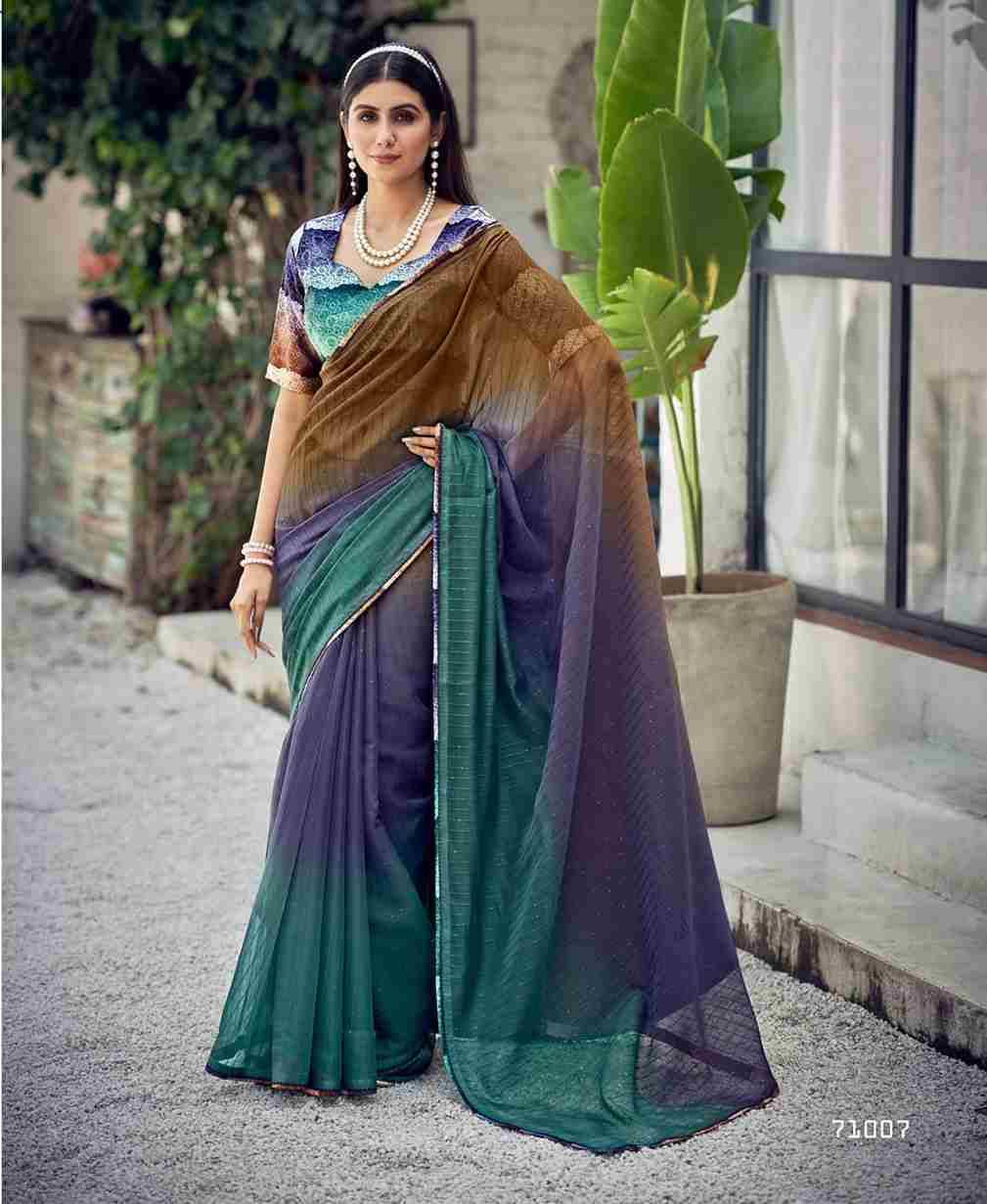 Sandhya By Fashid Wholesale 71001 To 71008 Series Indian Traditional Wear Collection Beautiful Stylish Fancy Colorful Party Wear & Occasional Wear Organza Sarees At Wholesale Price