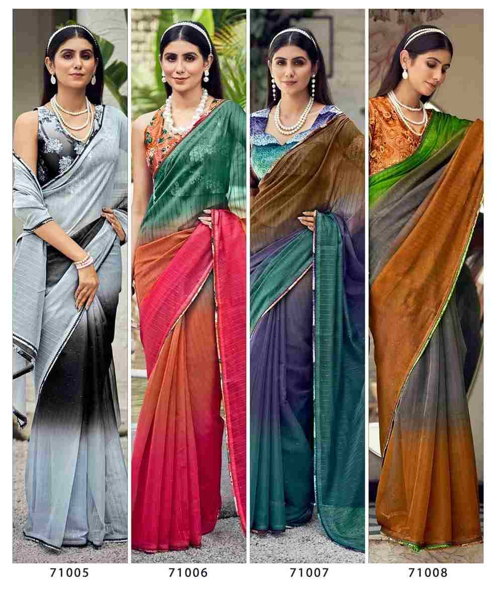 Sandhya By Fashid Wholesale 71001 To 71008 Series Indian Traditional Wear Collection Beautiful Stylish Fancy Colorful Party Wear & Occasional Wear Organza Sarees At Wholesale Price