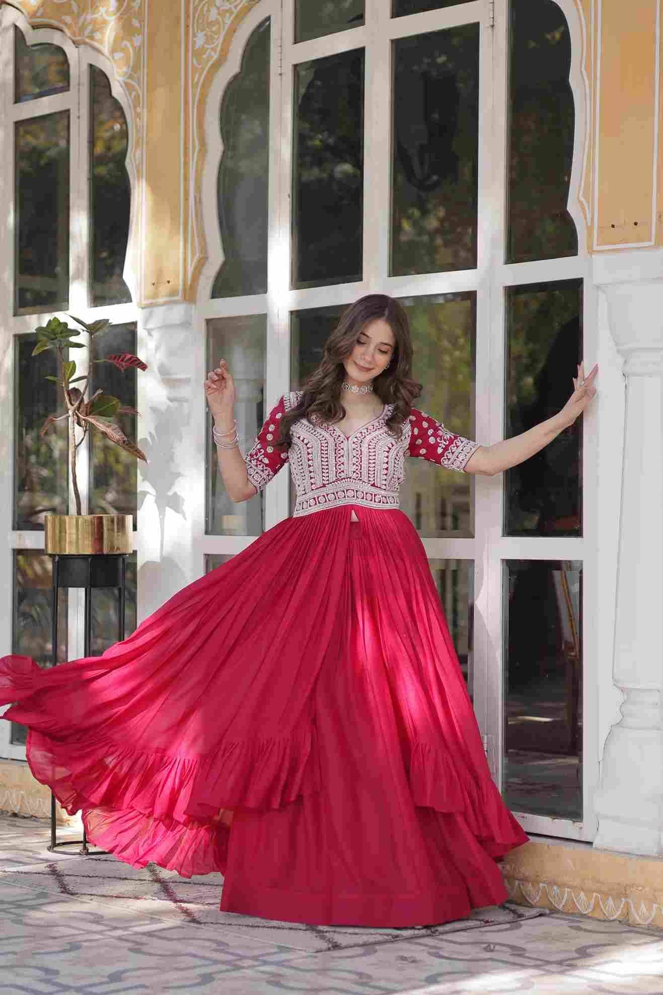 Sf-1023 By Fashid Wholesale 01 To 02 Series Wear Collection Beautiful Stylish Colorful Fancy Party Wear & Occasional Wear Georgette Lehengas At Wholesale Price