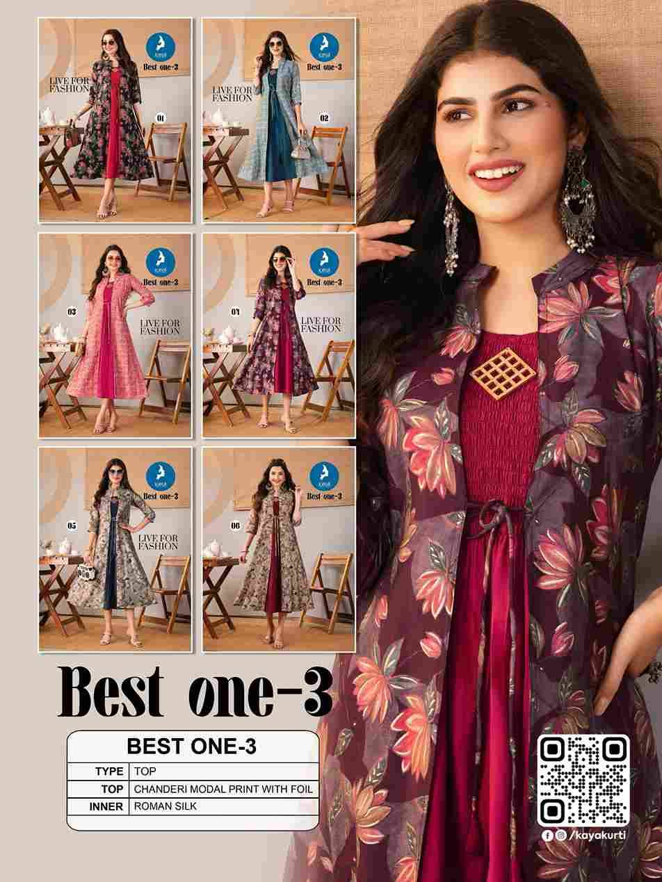 Best One Vol-3 By Kaya 01 To 06 Series Designer Stylish Fancy Colorful Beautiful Party Wear & Ethnic Wear Collection Chanderi Kurtis At Wholesale Price