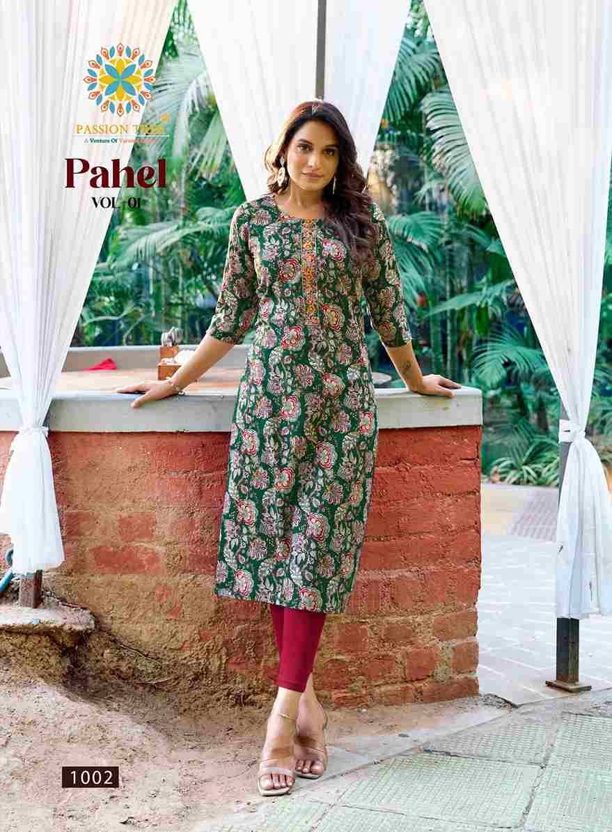 Pahel Vol-1 By Passion Tree 1001 To 1007 Series Designer Stylish Fancy Colorful Beautiful Party Wear & Ethnic Wear Collection Cotton Kurtis At Wholesale Price