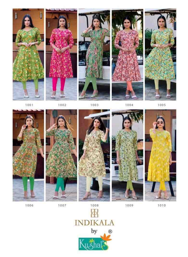 Madhubala By Kushals 1001 To 1010 Series Designer Stylish Fancy Colorful Beautiful Party Wear & Ethnic Wear Collection Rayon Print Kurtis At Wholesale Price