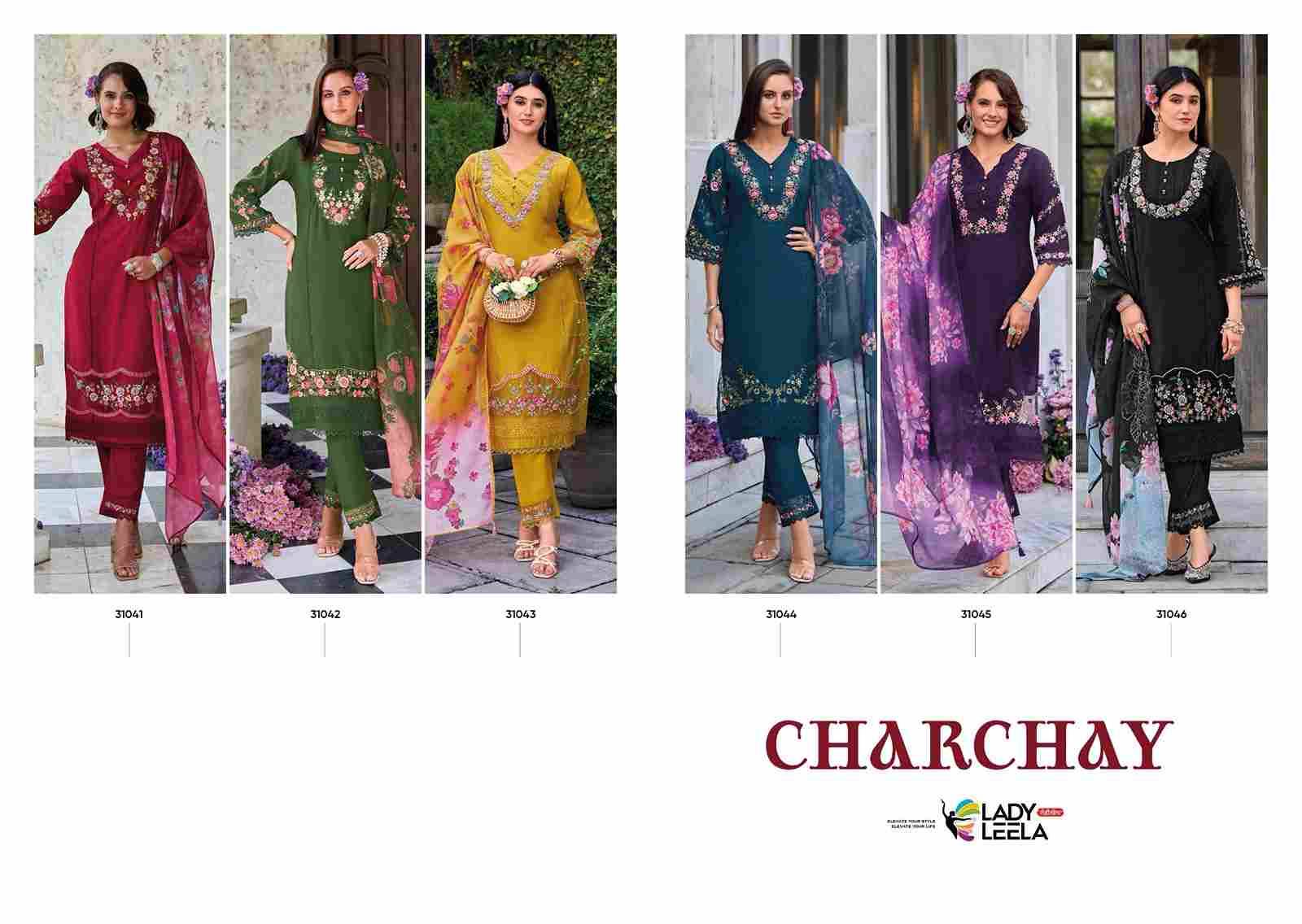 Charchay By Lady Leela 31041 To 31046 Series Beautiful Festive Suits Colorful Stylish Fancy Casual Wear & Ethnic Wear Pure Viscose With Work Dresses At Wholesale Price