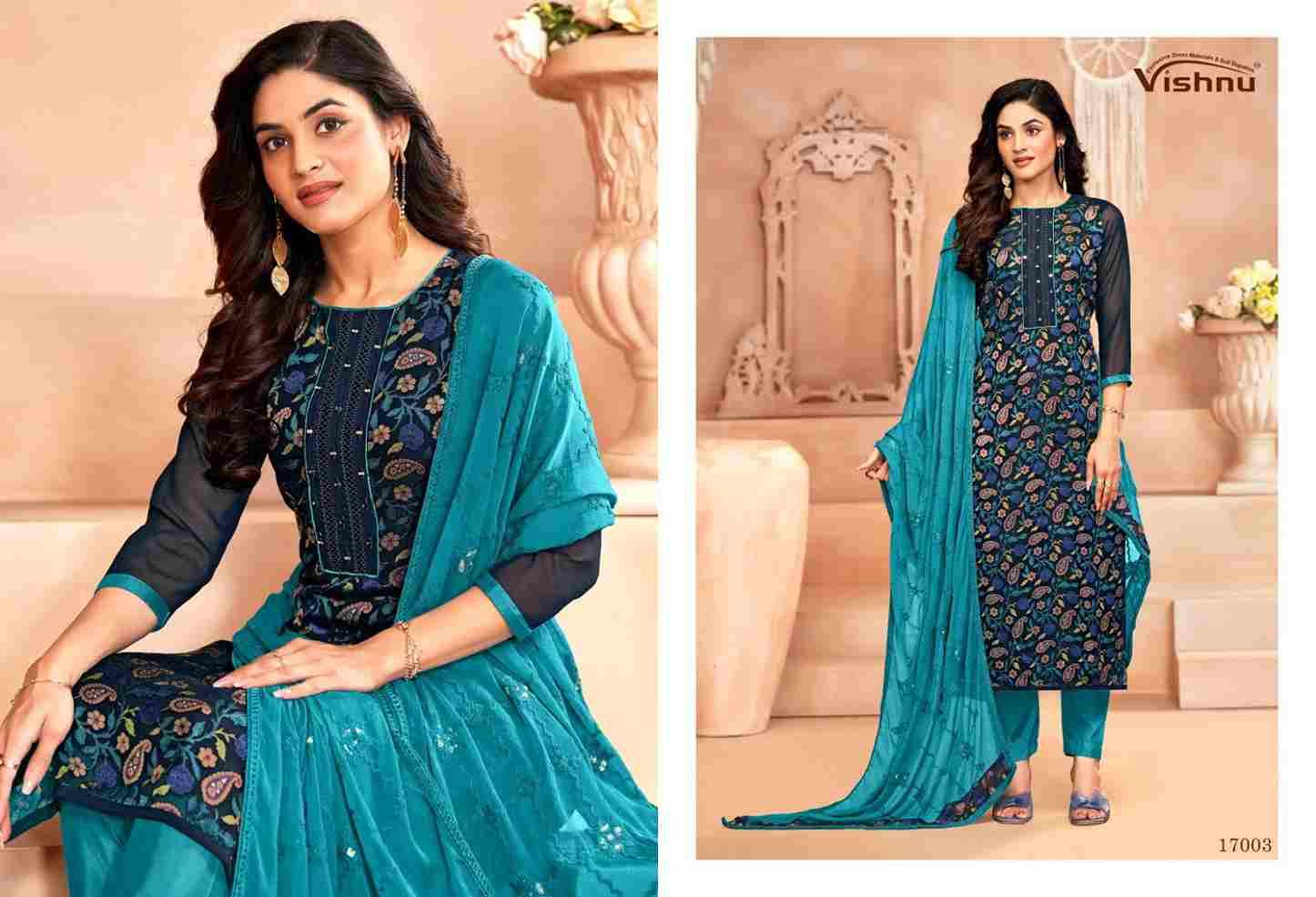 Libbas By Vishnu 17001 To 17012 Series Beautiful Stylish Festive Suits Fancy Colorful Casual Wear & Ethnic Wear & Ready To Wear Georgette Brasso Dresses At Wholesale Price