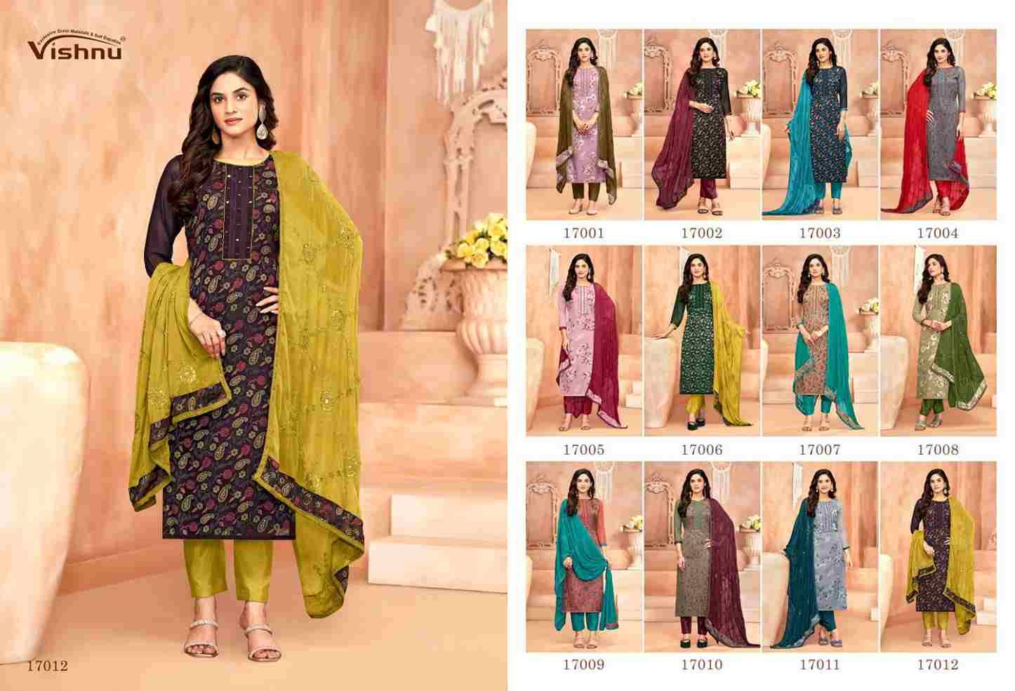 Libbas By Vishnu 17001 To 17012 Series Beautiful Stylish Festive Suits Fancy Colorful Casual Wear & Ethnic Wear & Ready To Wear Georgette Brasso Dresses At Wholesale Price