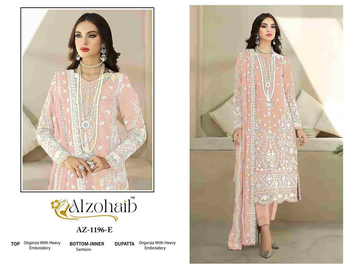 Aafa Vol-1 By Alzohaib 1196-A To 1196-H Series Beautiful Pakistani Suits Stylish Fancy Colorful Party Wear & Occasional Wear Organza Dresses At Wholesale Price