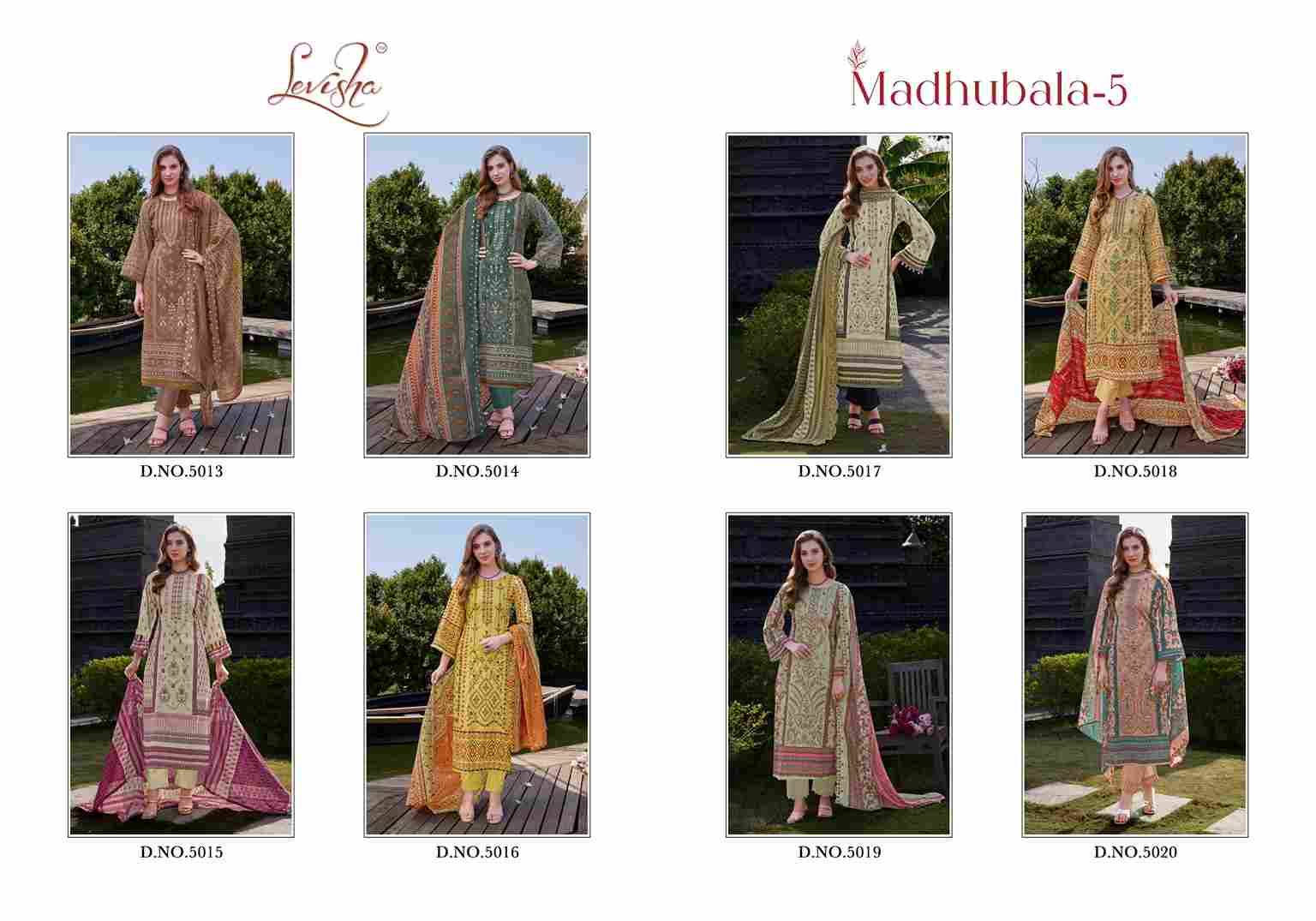 Madhubala Vol-5 By Levisha 5013 To 5020 Series Festive Suits Beautiful Fancy Colorful Stylish Party Wear & Occasional Wear Cambric Lawn Cotton Dresses At Wholesale Price