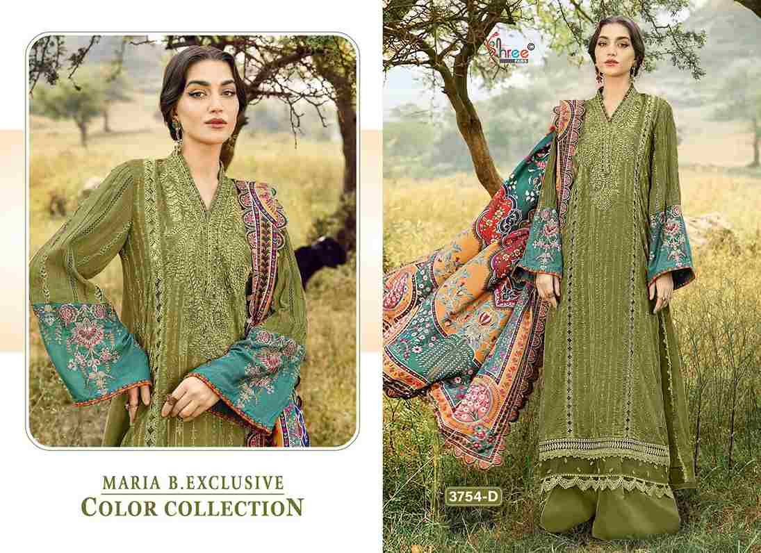 Maria B.Exclusive Color Collection By Shree Fabs 3754-A To 3754-D Series Designer Pakistani Suits Beautiful Fancy Stylish Colorful Party Wear & Occasional Wear Pure Rayon With Embroidery Dresses At Wholesale Price