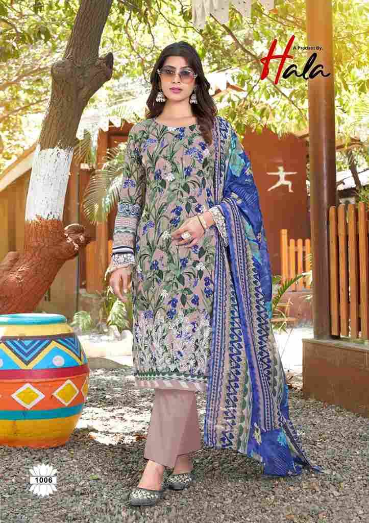 Mira Nur Vol-1 By Hala 1001 To 1006 Series Beautiful Festive Suits Stylish Fancy Colorful Casual Wear & Ethnic Wear Pure Cotton Digital Print Dresses At Wholesale Price
