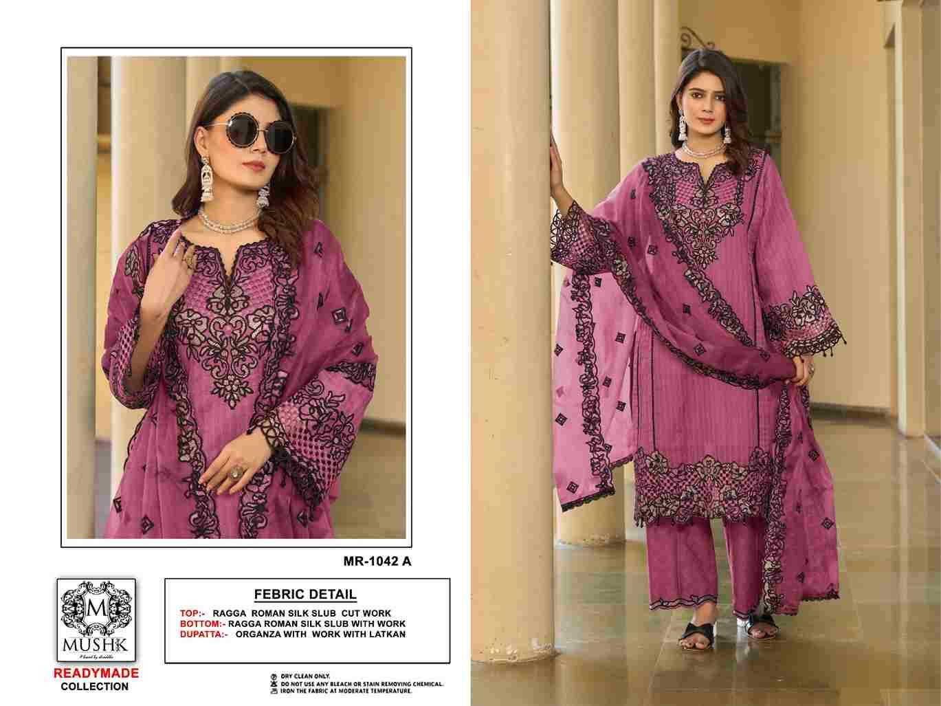 Mushk Hit Design 1042 Colours By Mushk 1042-A To 1042-D Series Beautiful Winter Collection Pakistani Suits Stylish Fancy Colorful Casual Wear & Ethnic Wear Roman Silk Dresses At Wholesale Price