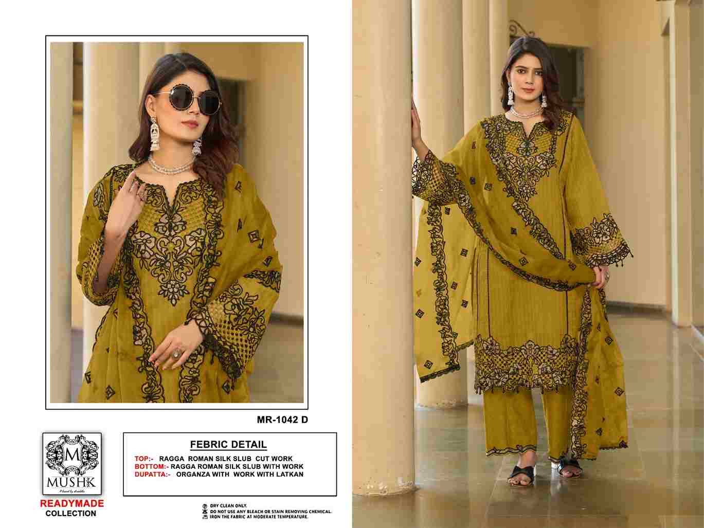 Mushk Hit Design 1042 Colours By Mushk 1042-A To 1042-D Series Beautiful Winter Collection Pakistani Suits Stylish Fancy Colorful Casual Wear & Ethnic Wear Roman Silk Dresses At Wholesale Price