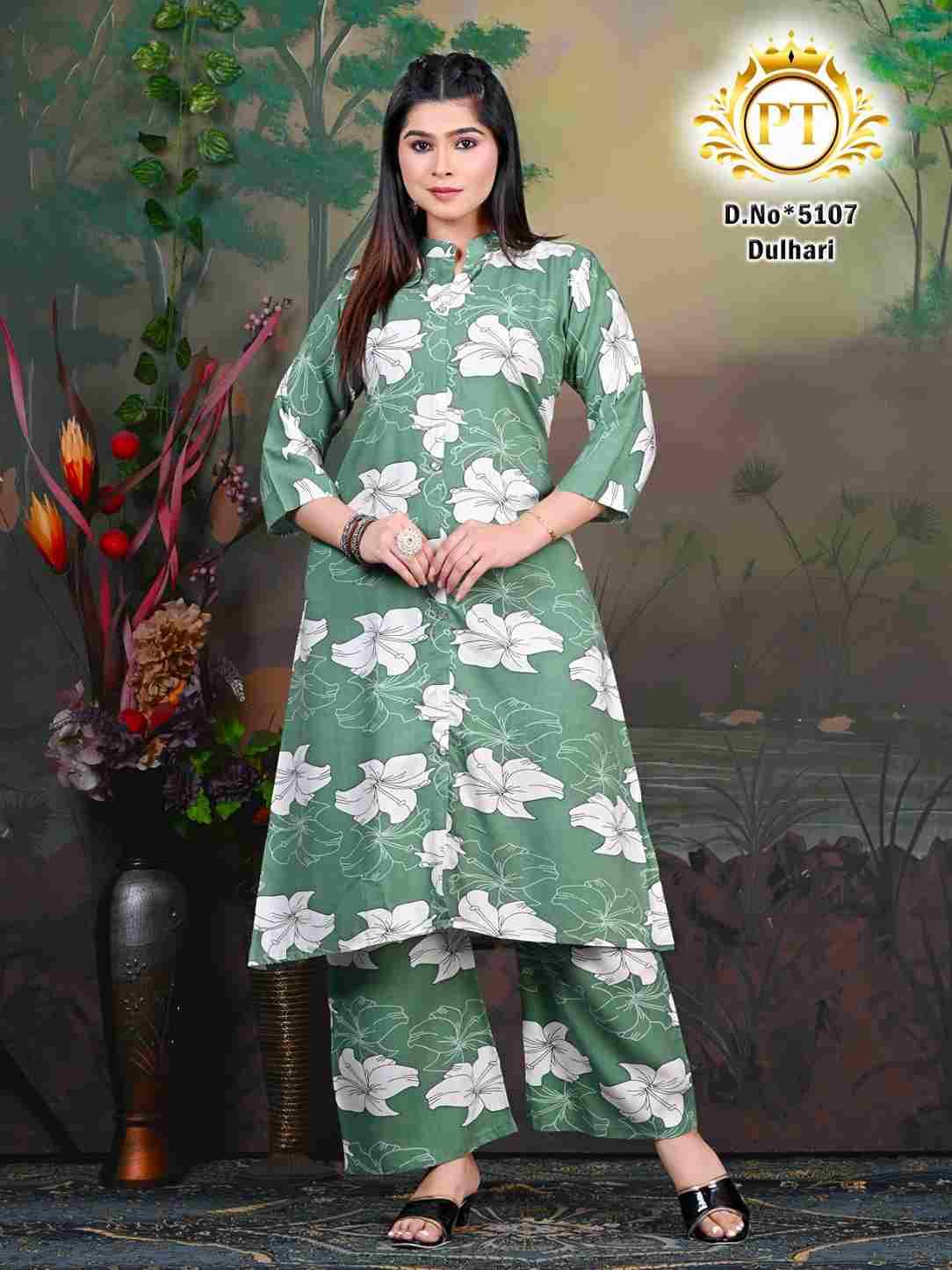 Dulhari Vol-6 By Padmavati Textiles 5101 To 5107 Series Designer Stylish Fancy Colorful Beautiful Party Wear & Ethnic Wear Collection Rayon Print Kurtis With Bottom At Wholesale Price