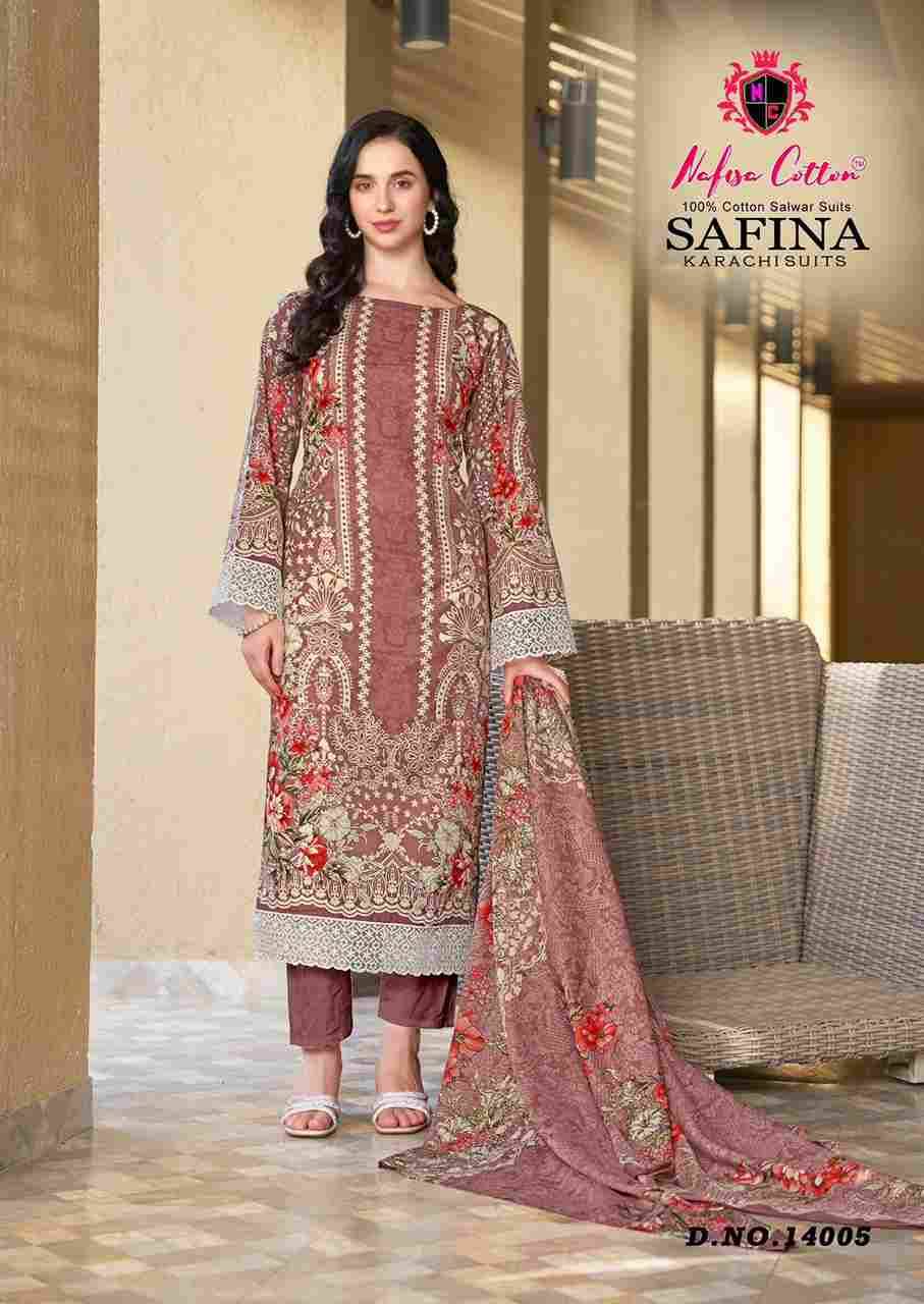 Safina Vol-14 By Nafisa Cotton 14001 To 14006 Series Beautiful Festive Suits Colorful Stylish Fancy Casual Wear & Ethnic Wear Pure Cotton Embroidered Dresses At Wholesale Price