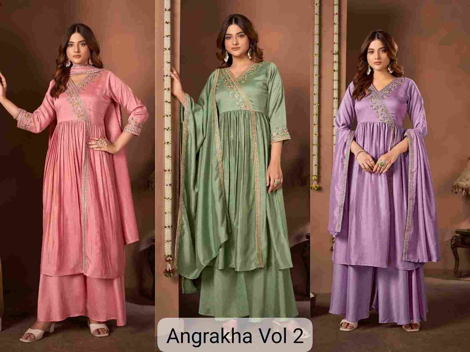 Angrakha Vol-2 By Fashid Wholesale 2001 To 2003 Series Designer Festive Stylish Fancy Colorful Beautiful Party Wear & Ethnic Wear Collection Vichitra Dresses At Wholesale Price