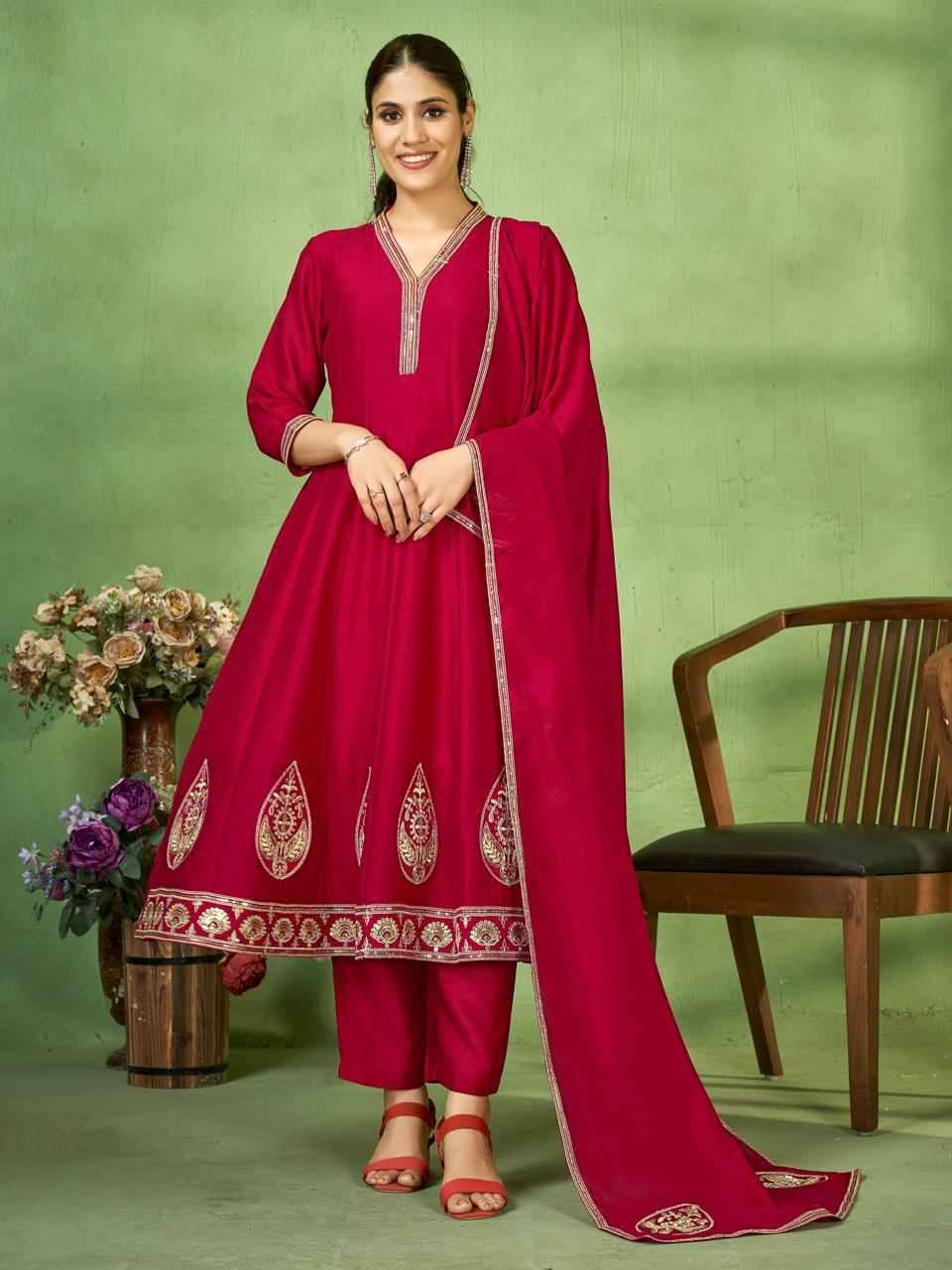 Anarkali Vol-1 By Fashid Wholesale 1001 To 1003 Series Designer Festive Stylish Fancy Colorful Beautiful Party Wear & Ethnic Wear Collection Vichitra Dresses At Wholesale Price