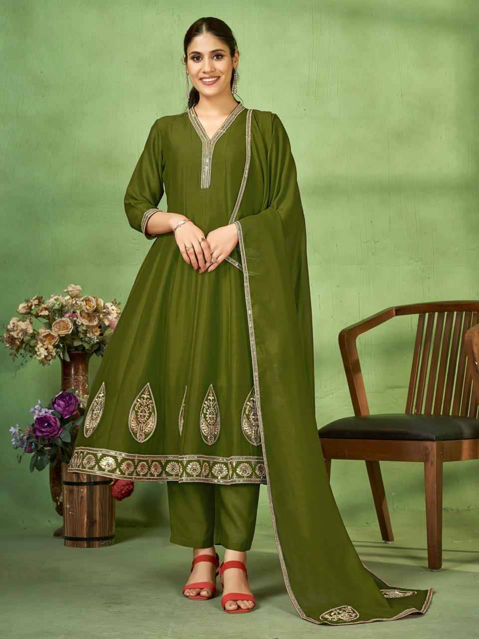 Anarkali Vol-1 By Fashid Wholesale 1001 To 1003 Series Designer Festive Stylish Fancy Colorful Beautiful Party Wear & Ethnic Wear Collection Vichitra Dresses At Wholesale Price