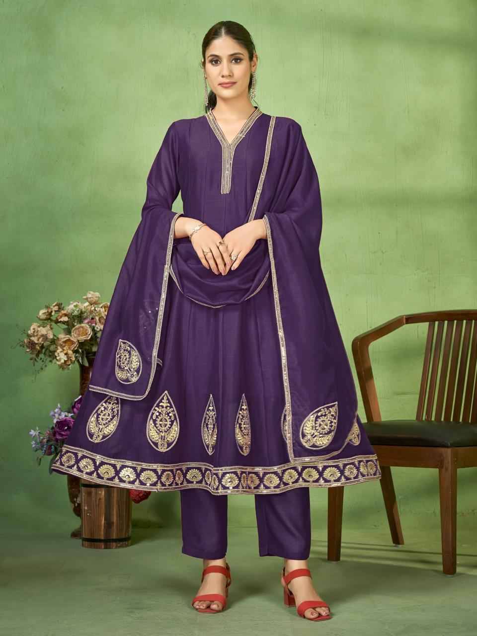 Anarkali Vol-1 By Fashid Wholesale 1001 To 1003 Series Designer Festive Stylish Fancy Colorful Beautiful Party Wear & Ethnic Wear Collection Vichitra Dresses At Wholesale Price