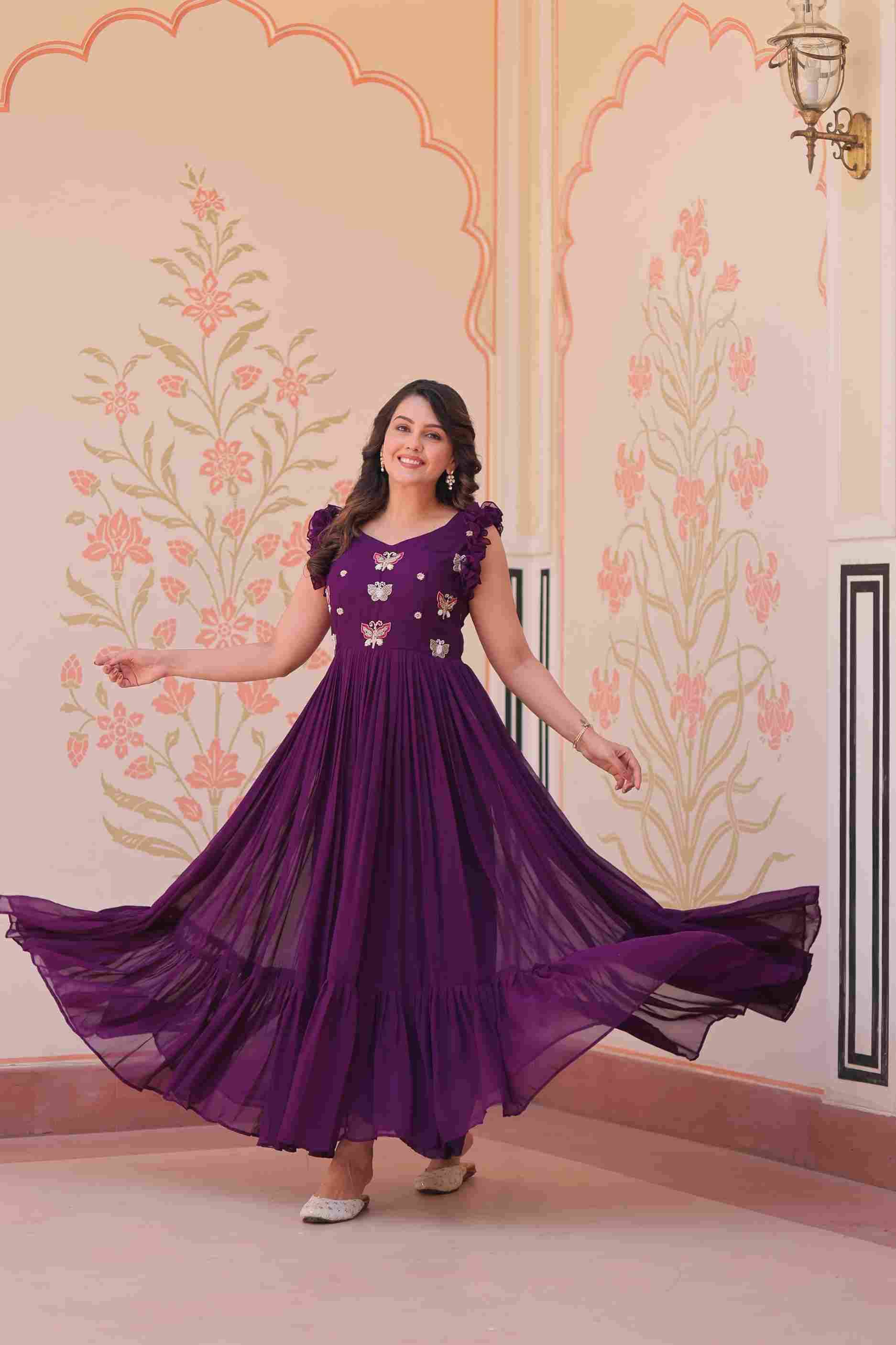 Sf-1030 By Fashid Wholesale 01 To 03 Series Suits Beautiful Fancy Colorful Stylish Party Wear & Occasional Wear Faux Blooming Gown At Wholesale Price