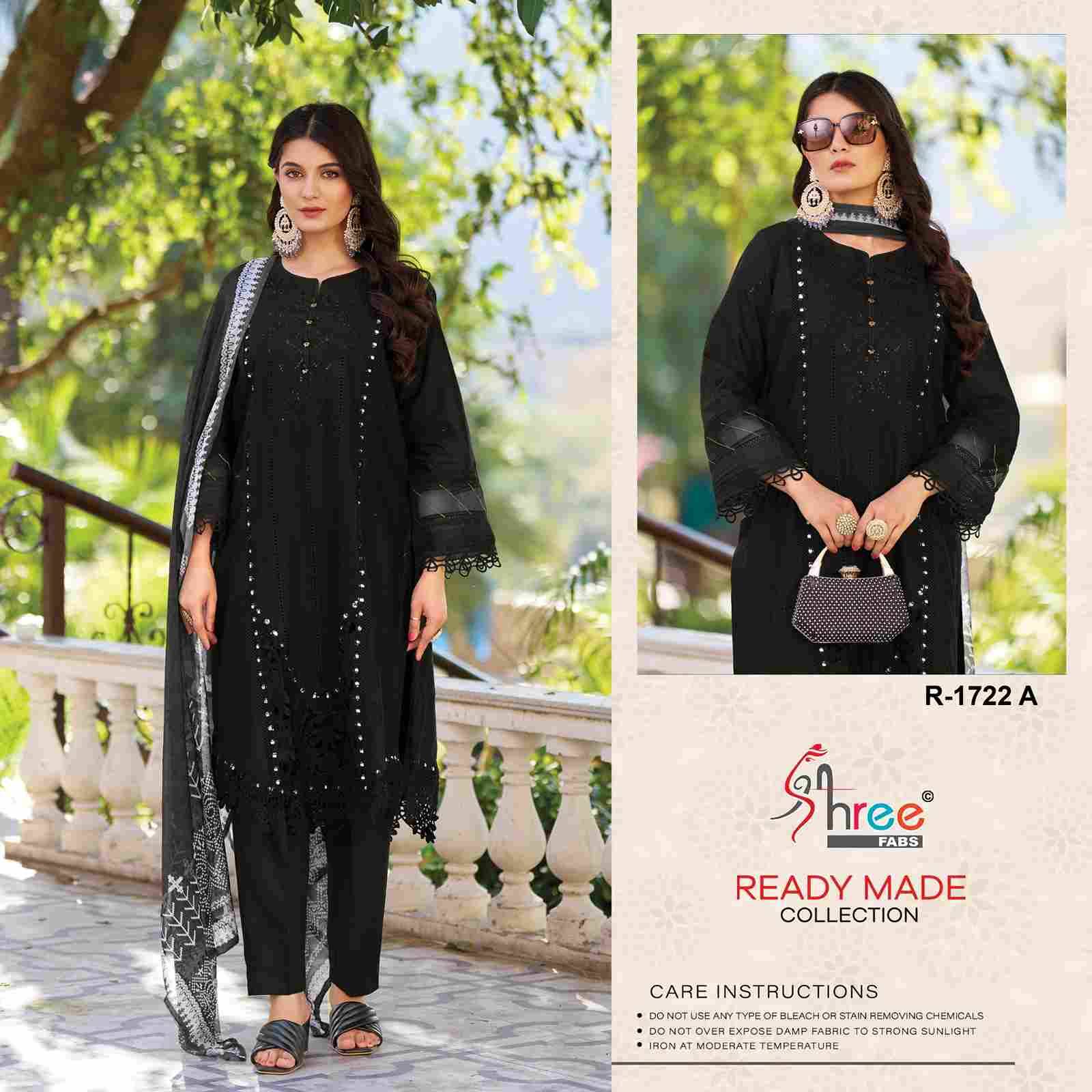 Shree Fabs Hit Design R-1722 Colours By Shree Fabs R-1722-A To R-1722-D Series Beautiful Stylish Suits Fancy Colorful Casual Wear & Ethnic Wear & Ready To Wear Cambric Cotton Dresses At Wholesale Price