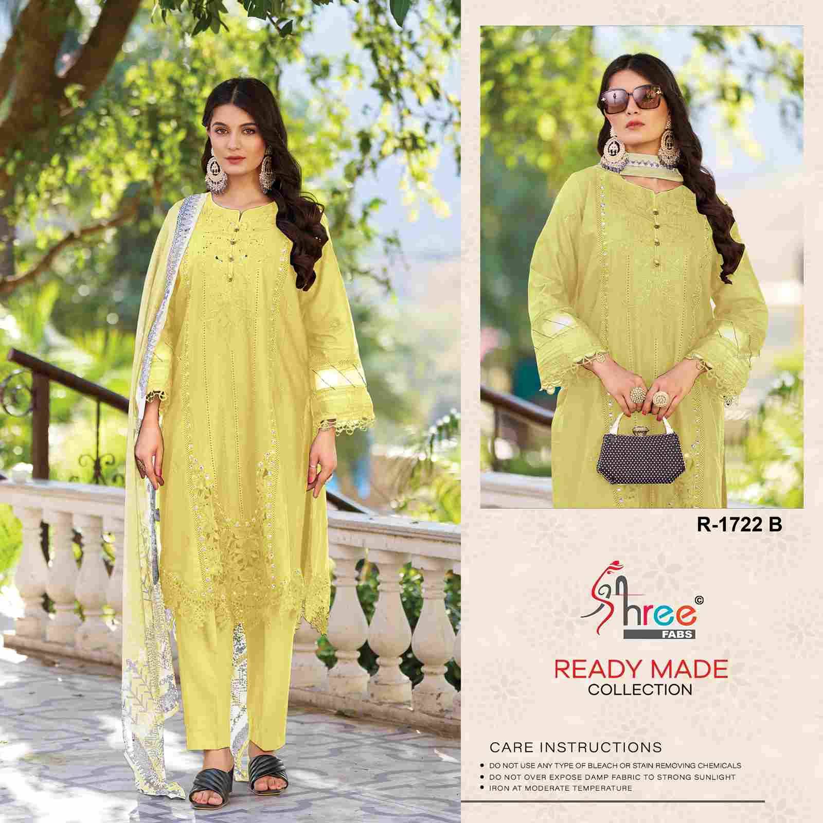 Shree Fabs Hit Design R-1722 Colours By Shree Fabs R-1722-A To R-1722-D Series Beautiful Stylish Suits Fancy Colorful Casual Wear & Ethnic Wear & Ready To Wear Cambric Cotton Dresses At Wholesale Price