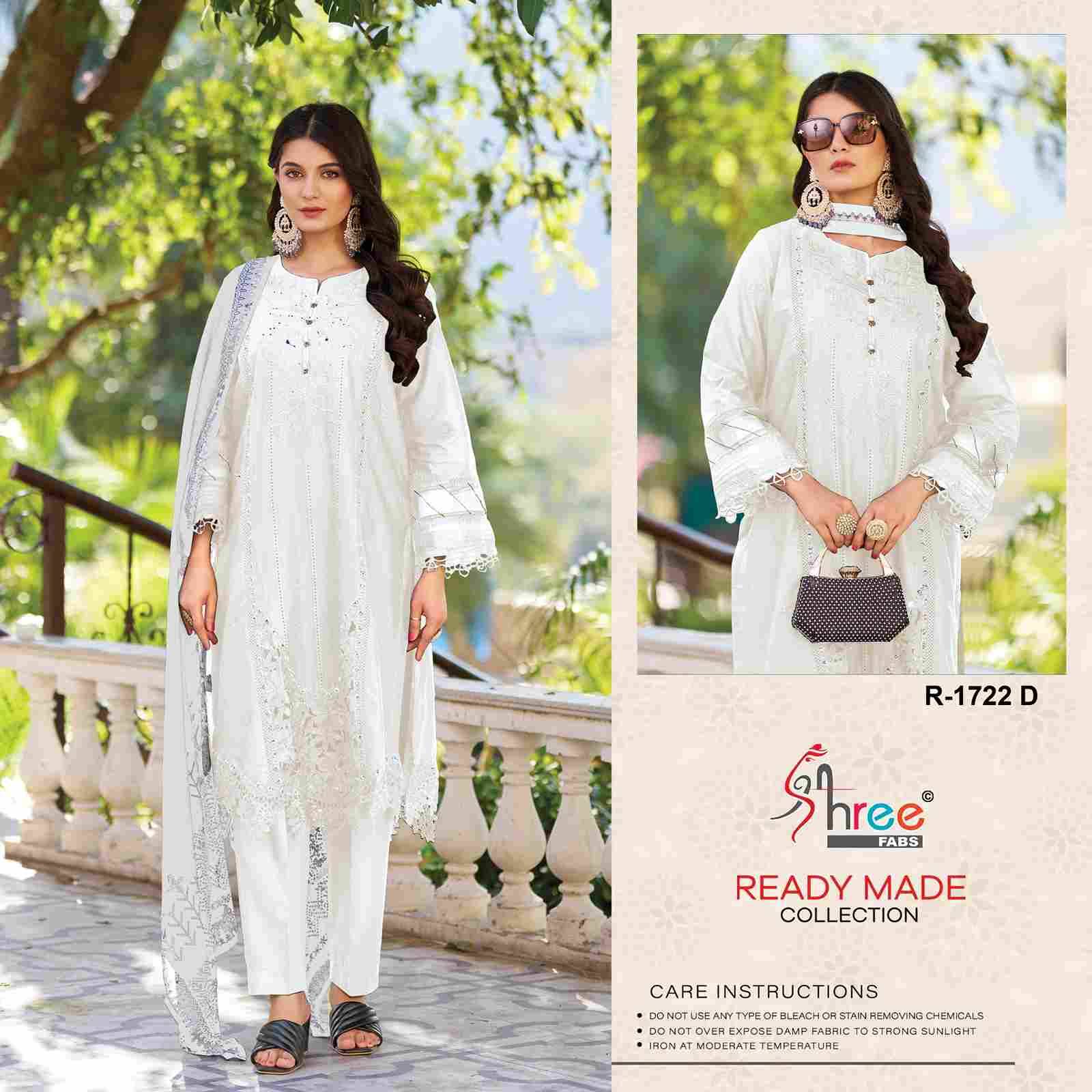 Shree Fabs Hit Design R-1722 Colours By Shree Fabs R-1722-A To R-1722-D Series Beautiful Stylish Suits Fancy Colorful Casual Wear & Ethnic Wear & Ready To Wear Cambric Cotton Dresses At Wholesale Price