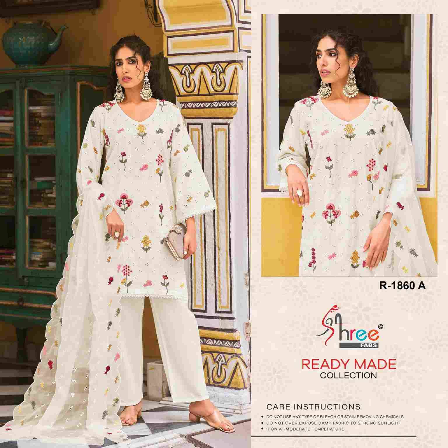 Shree Fabs Hit Design R-1860 Colours By Shree Fabs R-1860-A To R-1860-D Series Designer Pakistani Suits Collection Beautiful Stylish Fancy Colorful Party Wear & Occasional Wear Cambric Cotton Dresses At Wholesale Price