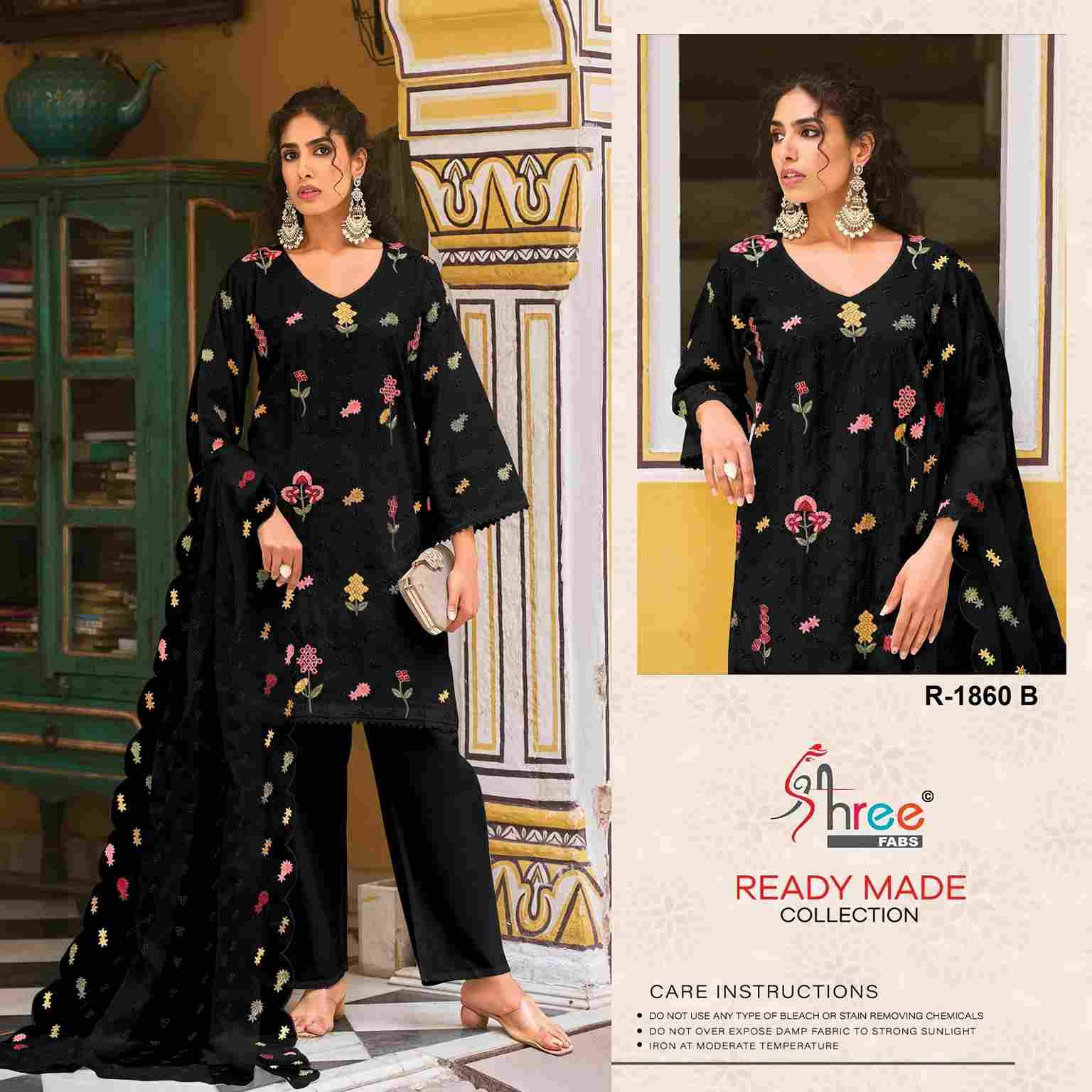Shree Fabs Hit Design R-1860 Colours By Shree Fabs R-1860-A To R-1860-D Series Designer Pakistani Suits Collection Beautiful Stylish Fancy Colorful Party Wear & Occasional Wear Cambric Cotton Dresses At Wholesale Price
