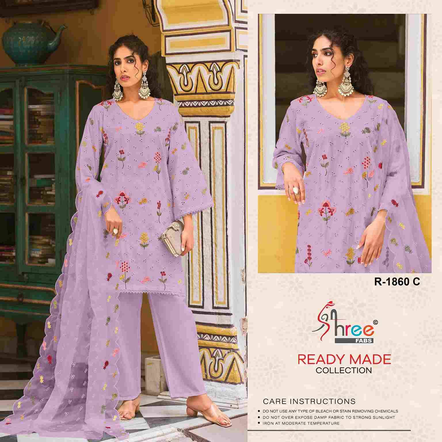 Shree Fabs Hit Design R-1860 Colours By Shree Fabs R-1860-A To R-1860-D Series Designer Pakistani Suits Collection Beautiful Stylish Fancy Colorful Party Wear & Occasional Wear Cambric Cotton Dresses At Wholesale Price