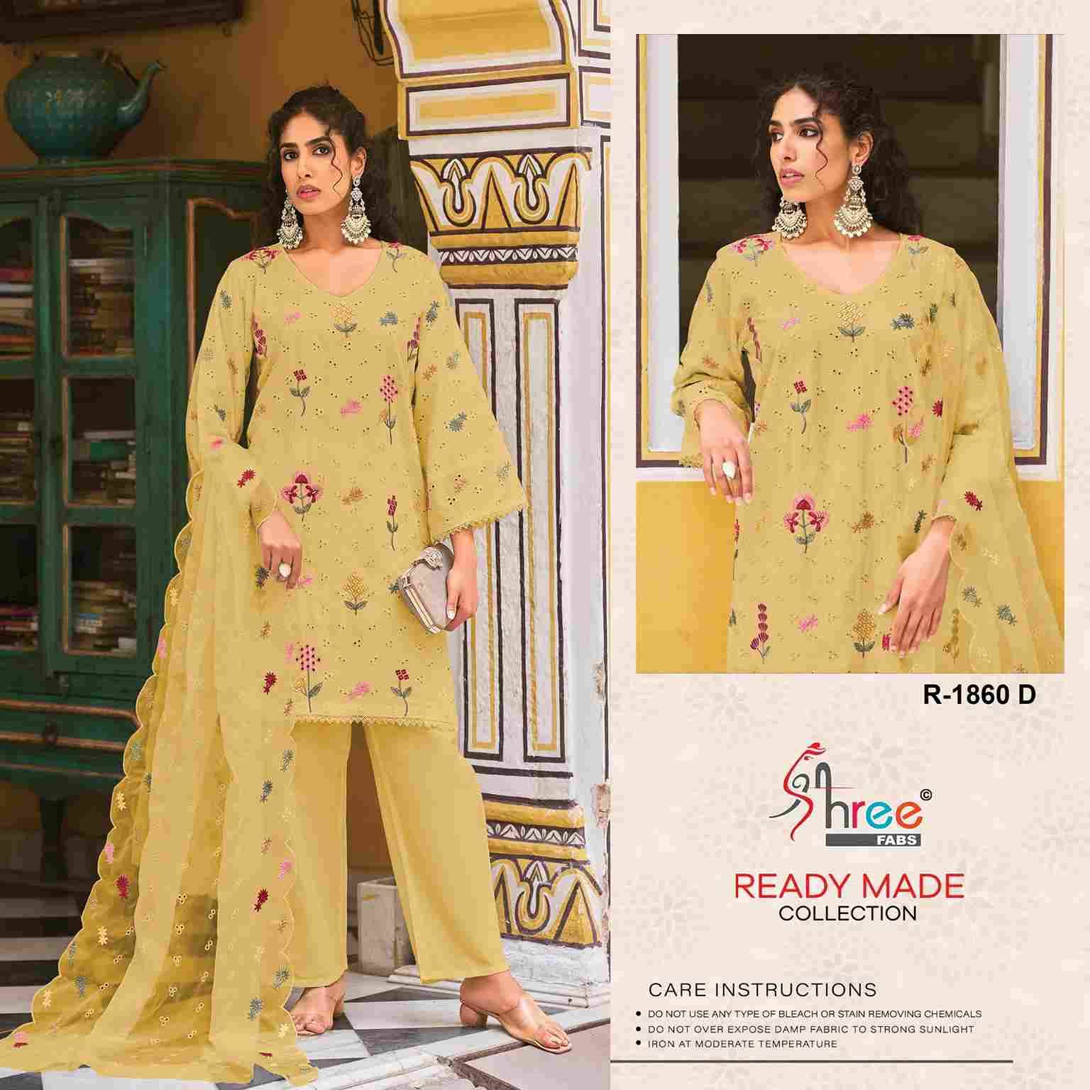 Shree Fabs Hit Design R-1860 Colours By Shree Fabs R-1860-A To R-1860-D Series Designer Pakistani Suits Collection Beautiful Stylish Fancy Colorful Party Wear & Occasional Wear Cambric Cotton Dresses At Wholesale Price
