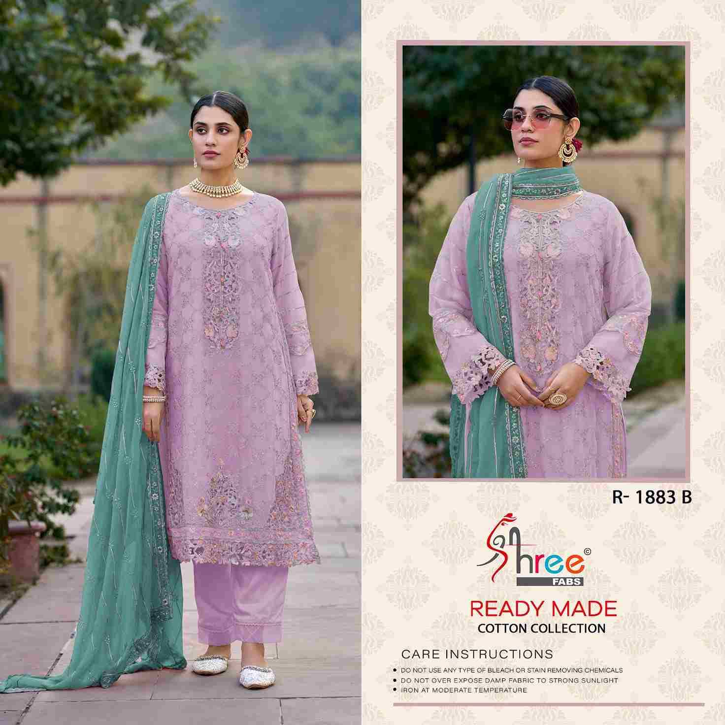 Shree Fabs Hit Design R-1883 Colours By Shree Fabs R-1883-A To R-1883-D Series Designer Pakistani Suits Collection Beautiful Stylish Fancy Colorful Party Wear & Occasional Wear Cambric Cotton Dresses At Wholesale Price