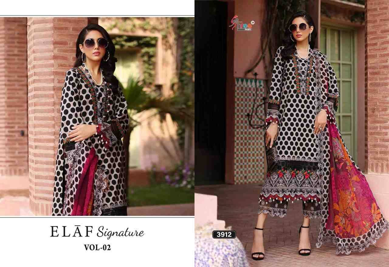 Elaf Signature Vol-2 By Shree Fabs 3911 To 3916 Series Beautiful Pakistani Suits Colorful Stylish Fancy Casual Wear & Ethnic Wear Pure Lawn Cotton Print Dresses At Wholesale Price
