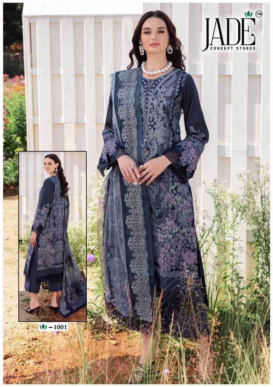 Crimson Exclusive Collection Vol-10 By Jade 1001 To 1006 Series Beautiful Suits Stylish Colorful Fancy Casual Wear & Ethnic Wear Pure Heavy Lawn Print Dresses At Wholesale Price