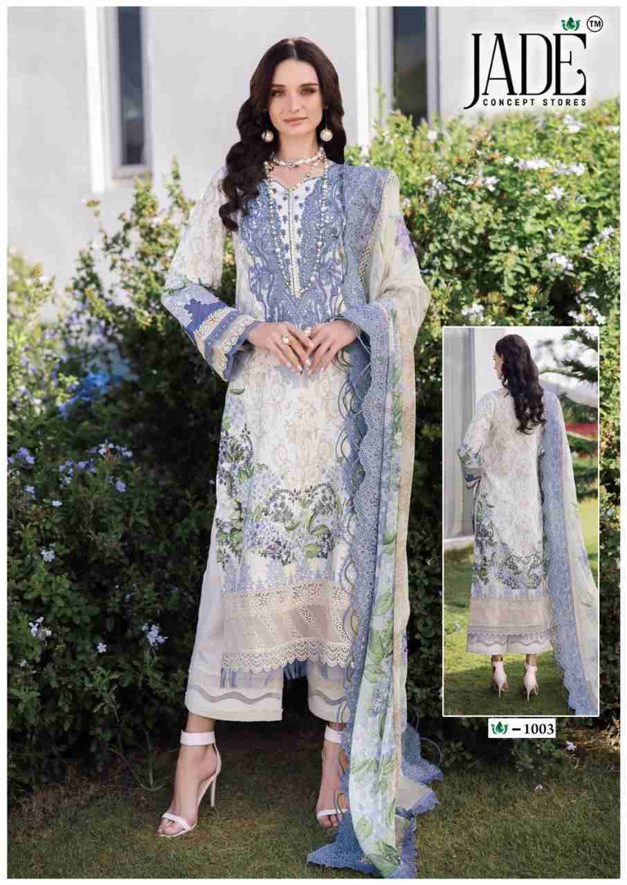 Crimson Exclusive Collection Vol-10 By Jade 1001 To 1006 Series Beautiful Suits Stylish Colorful Fancy Casual Wear & Ethnic Wear Pure Heavy Lawn Print Dresses At Wholesale Price