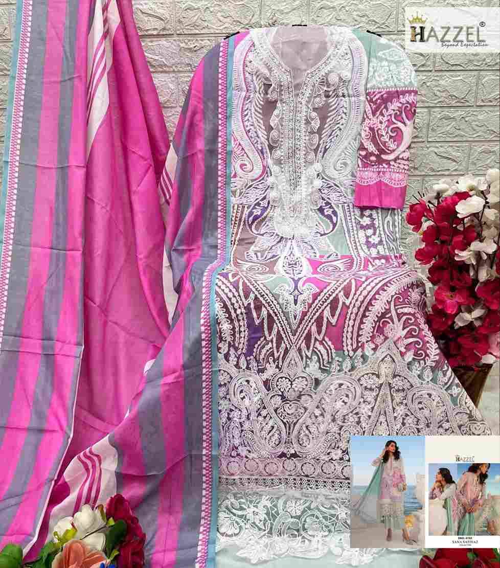 Hazzel Hit Design 0103 By Hazzel Beautiful Pakistani Suits Stylish Fancy Colorful Party Wear & Occasional Wear Pure Cotton Embroidery Dresses At Wholesale Price