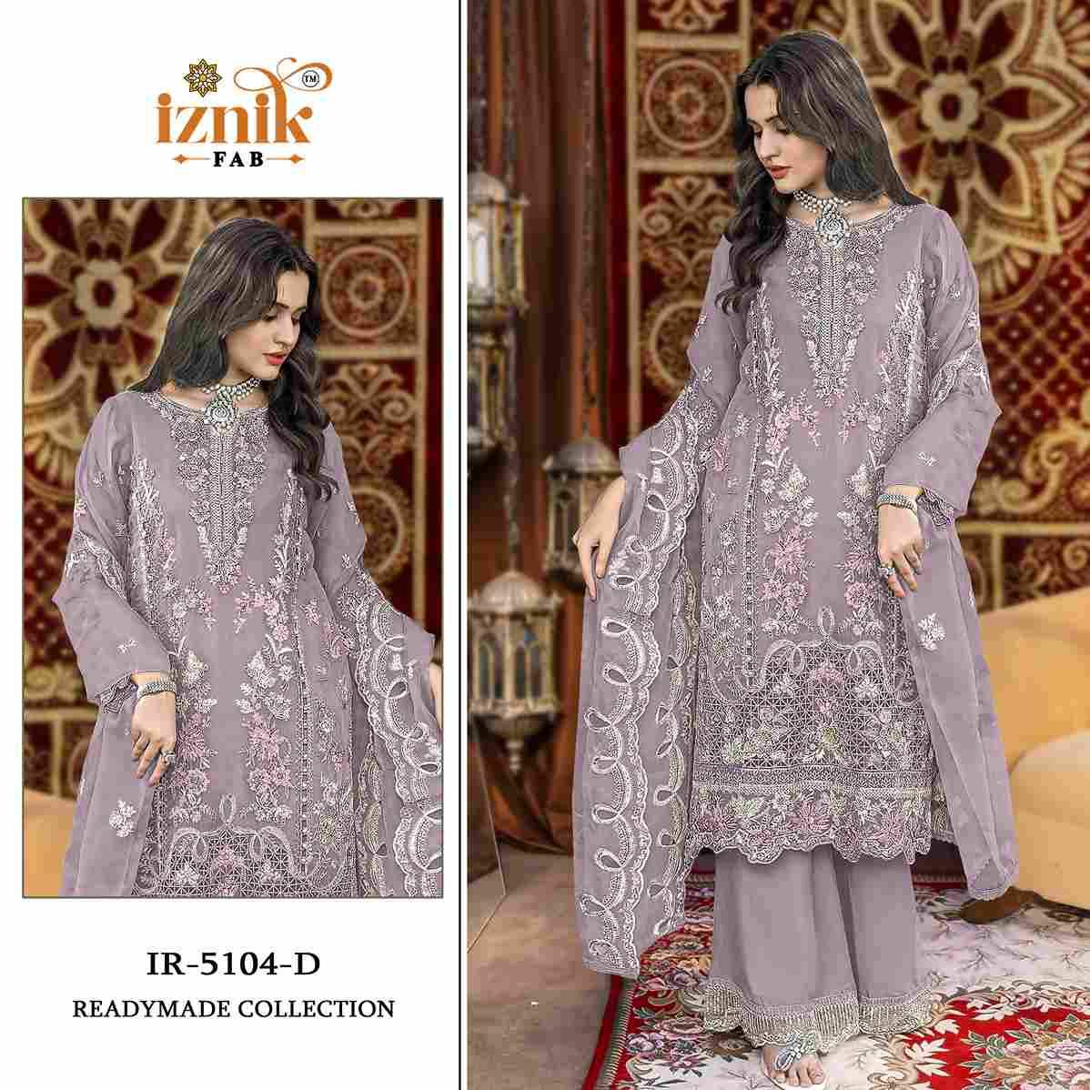 Iznik 5104 Colours By Iznik Fab 5104 To 5104-D Series Designer Pakistani Suits Beautiful Stylish Fancy Colorful Party Wear & Occasional Wear Heavy Organza With Embroidery Dresses At Wholesale Price