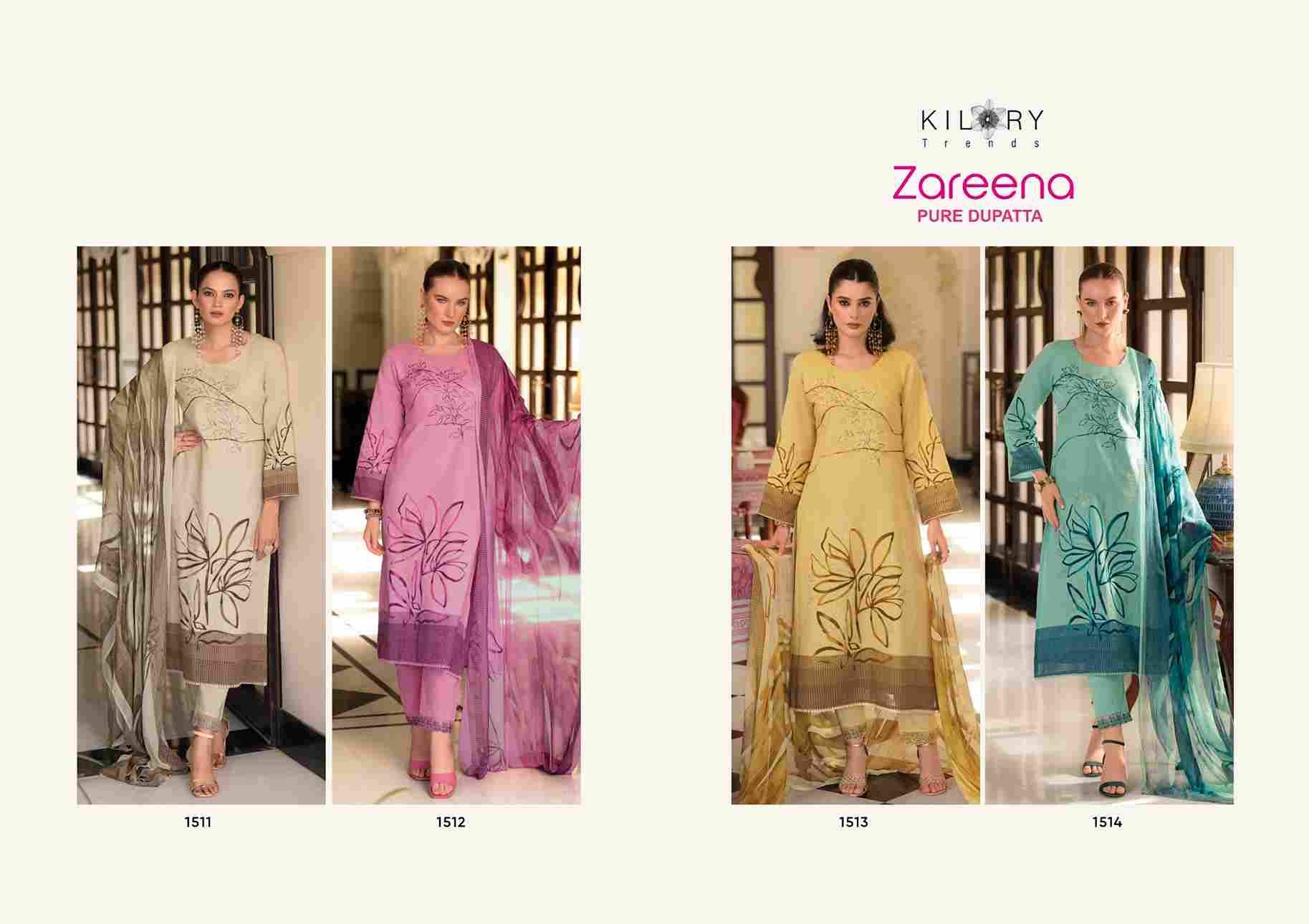 Zareena By Kilory 1511 To 1514 Series Beautiful Festive Suits Colorful Stylish Fancy Casual Wear & Ethnic Wear Pure Cotton Slub Dresses At Wholesale Price