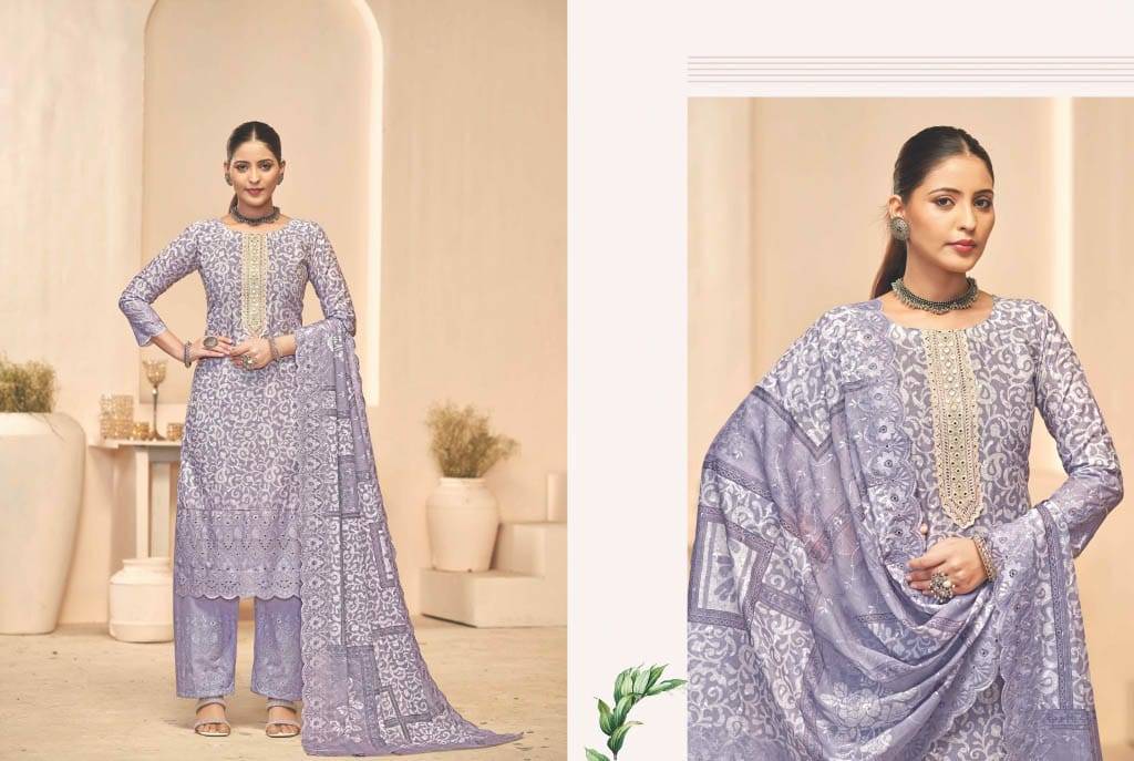 Sakshi By Kala Fashion 1001 To 1006 Series Festive Suits Beautiful Fancy Colorful Stylish Party Wear & Occasional Wear Cotton Dresses At Wholesale Price
