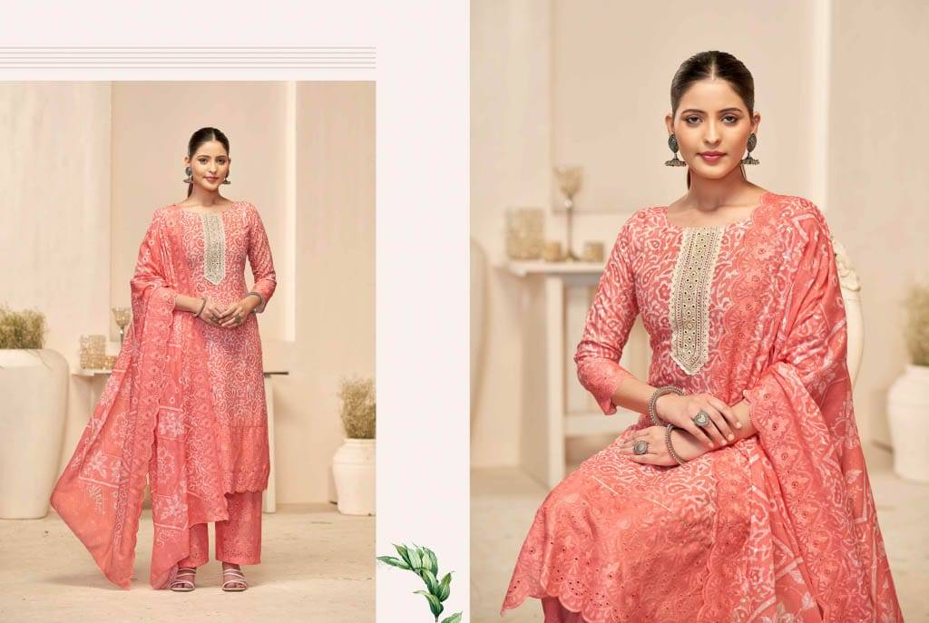 Sakshi By Kala Fashion 1001 To 1006 Series Festive Suits Beautiful Fancy Colorful Stylish Party Wear & Occasional Wear Cotton Dresses At Wholesale Price