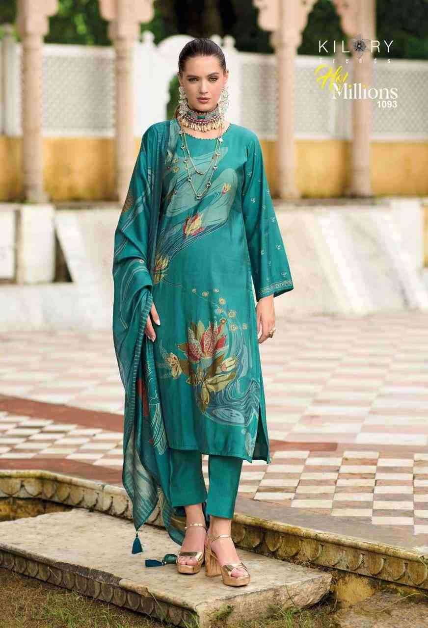 Hot Millions By Kilory 1091 To 1098 Series Beautiful Festive Suits Colorful Stylish Fancy Casual Wear & Ethnic Wear Pure Viscose Silk Dresses At Wholesale Price