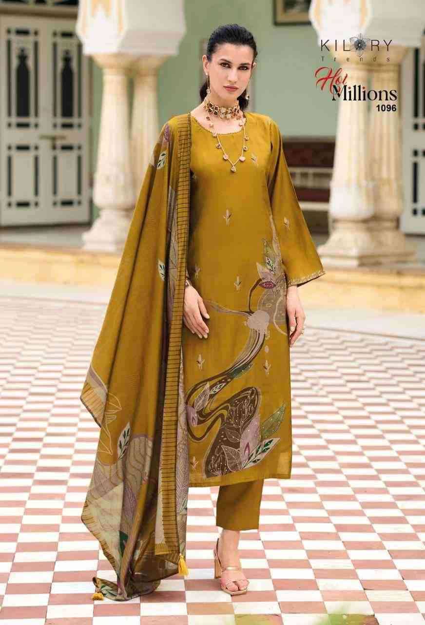 Hot Millions By Kilory 1091 To 1098 Series Beautiful Festive Suits Colorful Stylish Fancy Casual Wear & Ethnic Wear Pure Viscose Silk Dresses At Wholesale Price