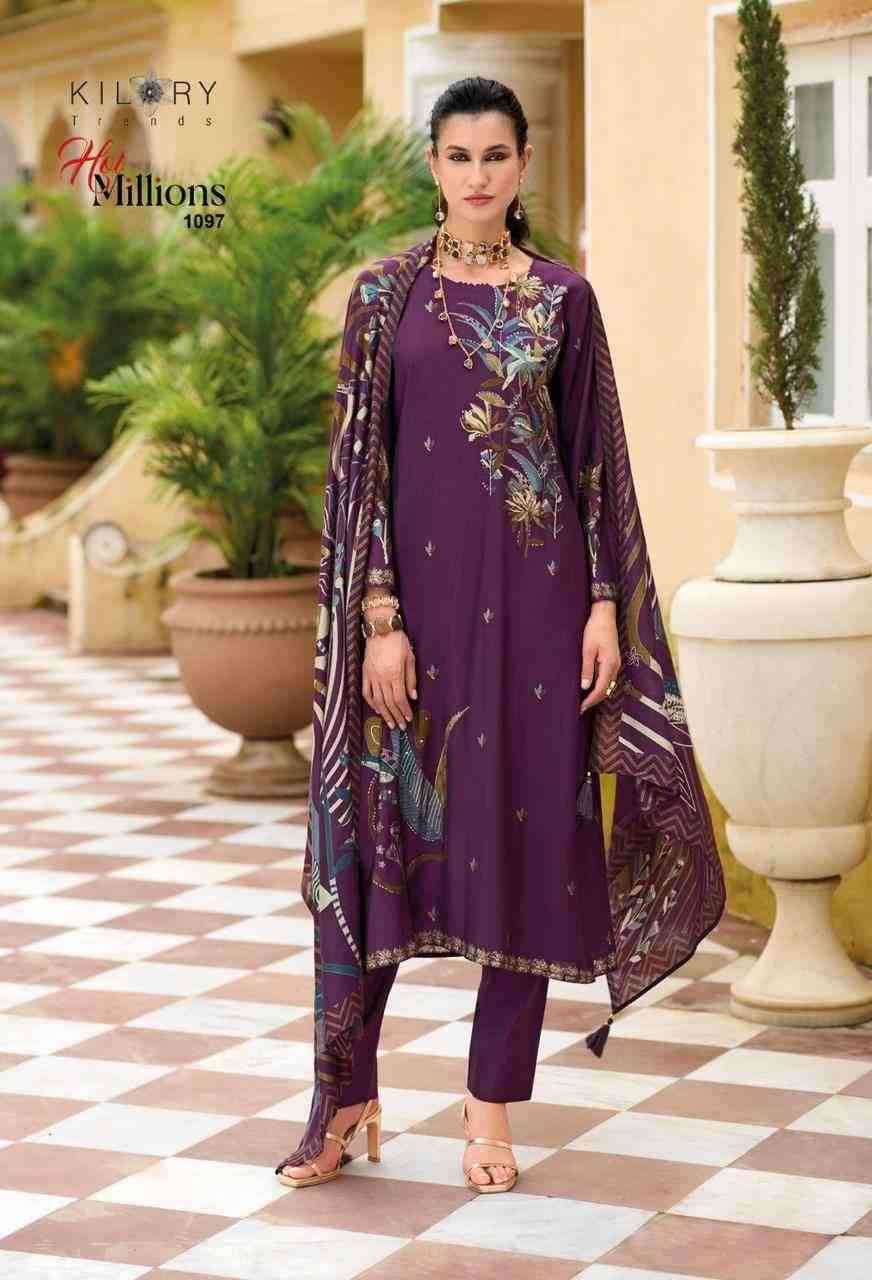 Hot Millions By Kilory 1091 To 1098 Series Beautiful Festive Suits Colorful Stylish Fancy Casual Wear & Ethnic Wear Pure Viscose Silk Dresses At Wholesale Price