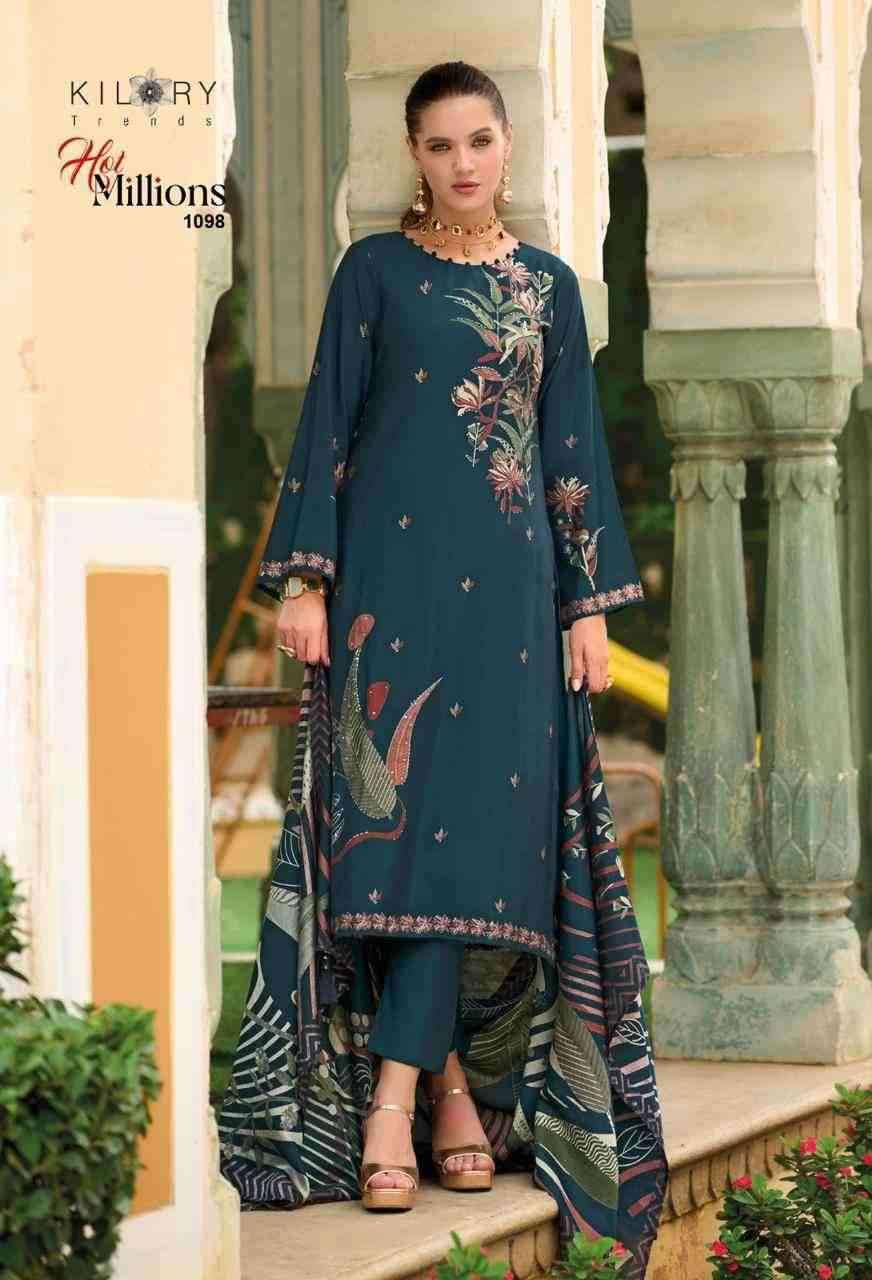 Hot Millions By Kilory 1091 To 1098 Series Beautiful Festive Suits Colorful Stylish Fancy Casual Wear & Ethnic Wear Pure Viscose Silk Dresses At Wholesale Price