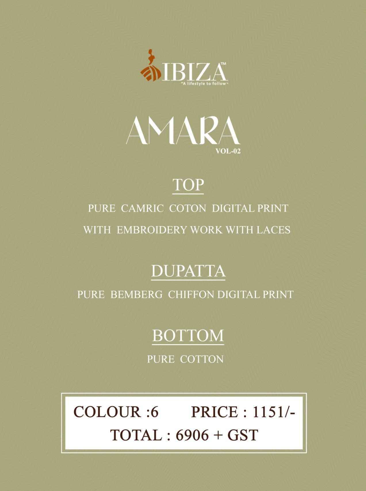 Amara Vol-2 By Ibiza 15914 To 15919 Series Beautiful Festive Suits Colorful Stylish Fancy Casual Wear & Ethnic Wear Pure Cambric Cotton Digital Print Dresses At Wholesale Price