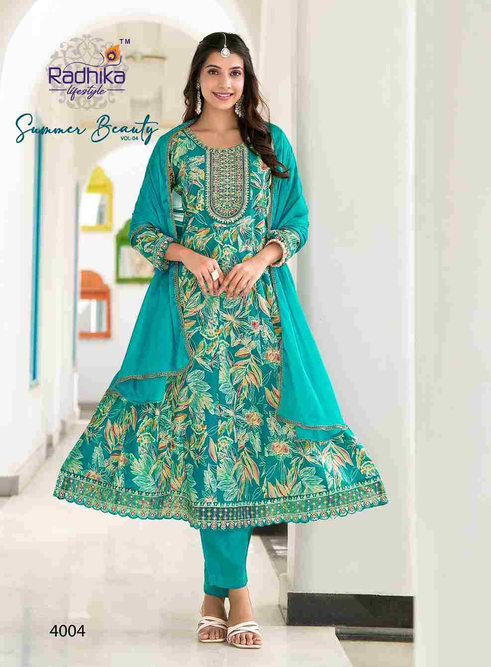 Summer Beauty Vol-4 By Radhika Lifestyle 4001 To 4006 Series Designer Festive Suits Beautiful Stylish Fancy Colorful Party Wear & Occasional Wear Cotton Print Dresses At Wholesale Price