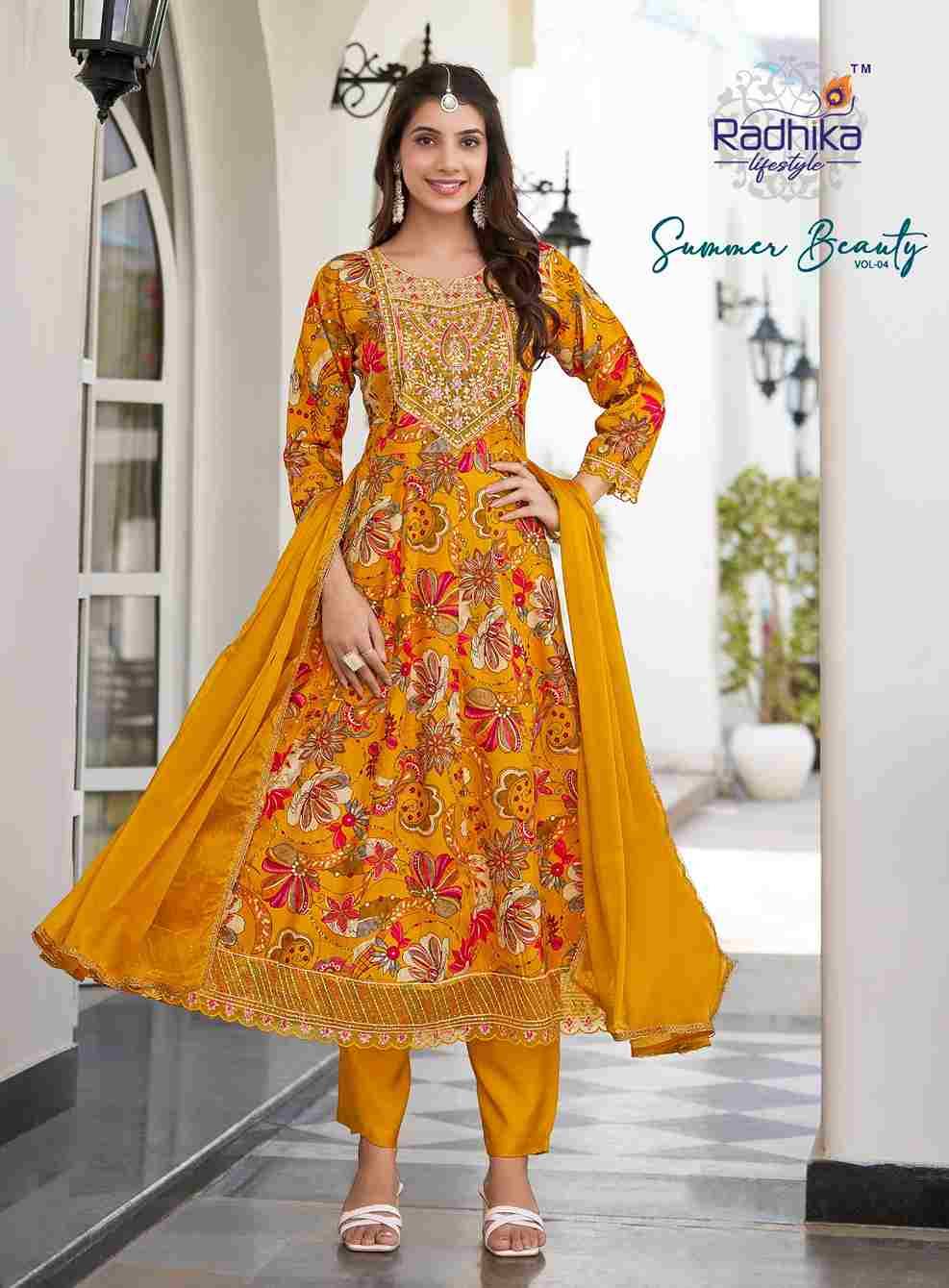 Summer Beauty Vol-4 By Radhika Lifestyle 4001 To 4006 Series Designer Festive Suits Beautiful Stylish Fancy Colorful Party Wear & Occasional Wear Cotton Print Dresses At Wholesale Price