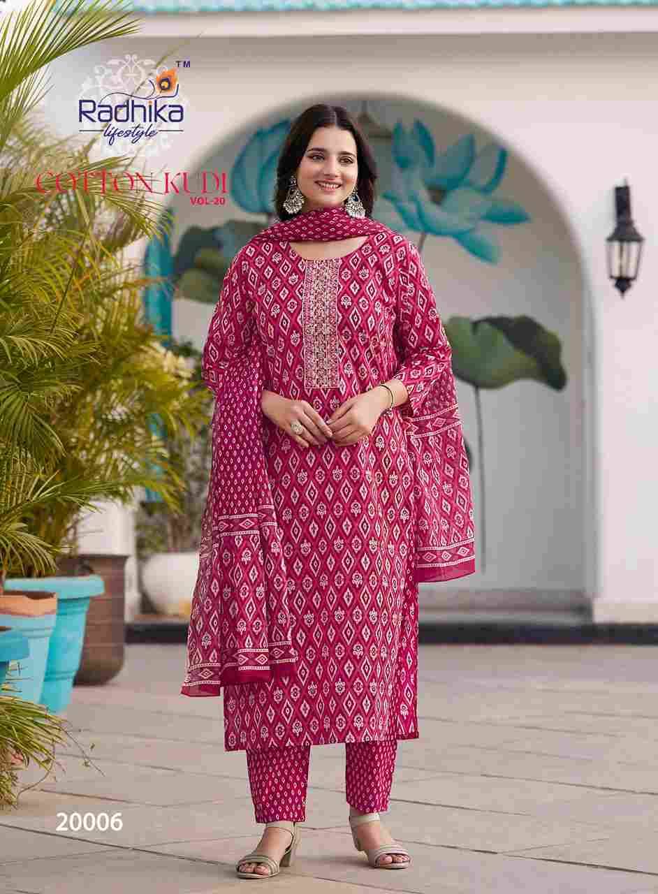 Cotton Kudi Vol-20 By Radhika Lifestyle 20001 To 20008 Series Beautiful Festive Suits Colorful Stylish Fancy Casual Wear & Ethnic Wear Cotton Print Dresses At Wholesale Price