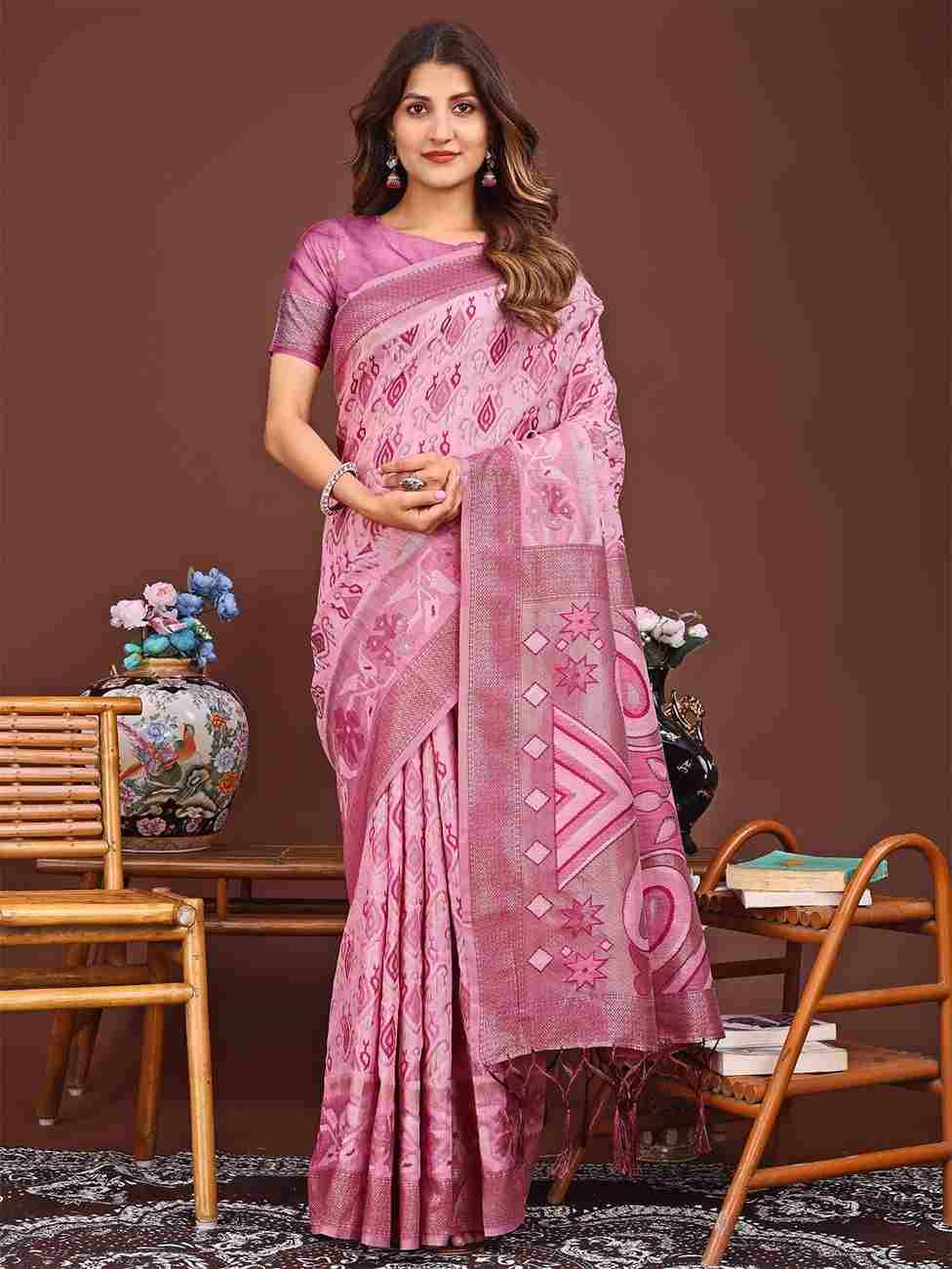 Kritika By Fashid Wholesale 1001 To 1006 Series Indian Traditional Wear Collection Beautiful Stylish Fancy Colorful Party Wear & Occasional Wear Linen Cotton Sarees At Wholesale Price
