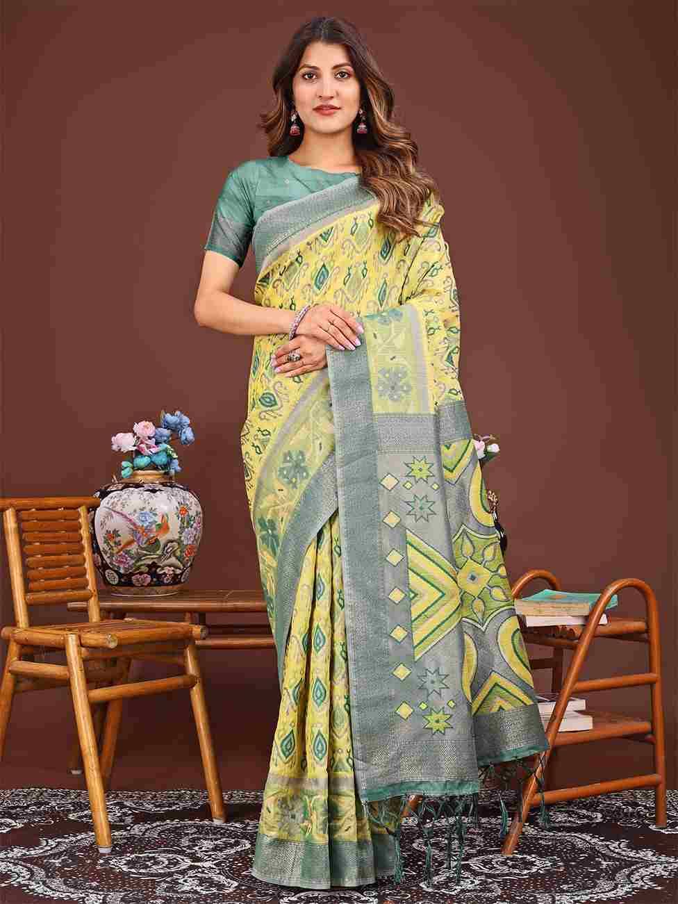 Kritika By Fashid Wholesale 1001 To 1006 Series Indian Traditional Wear Collection Beautiful Stylish Fancy Colorful Party Wear & Occasional Wear Linen Cotton Sarees At Wholesale Price